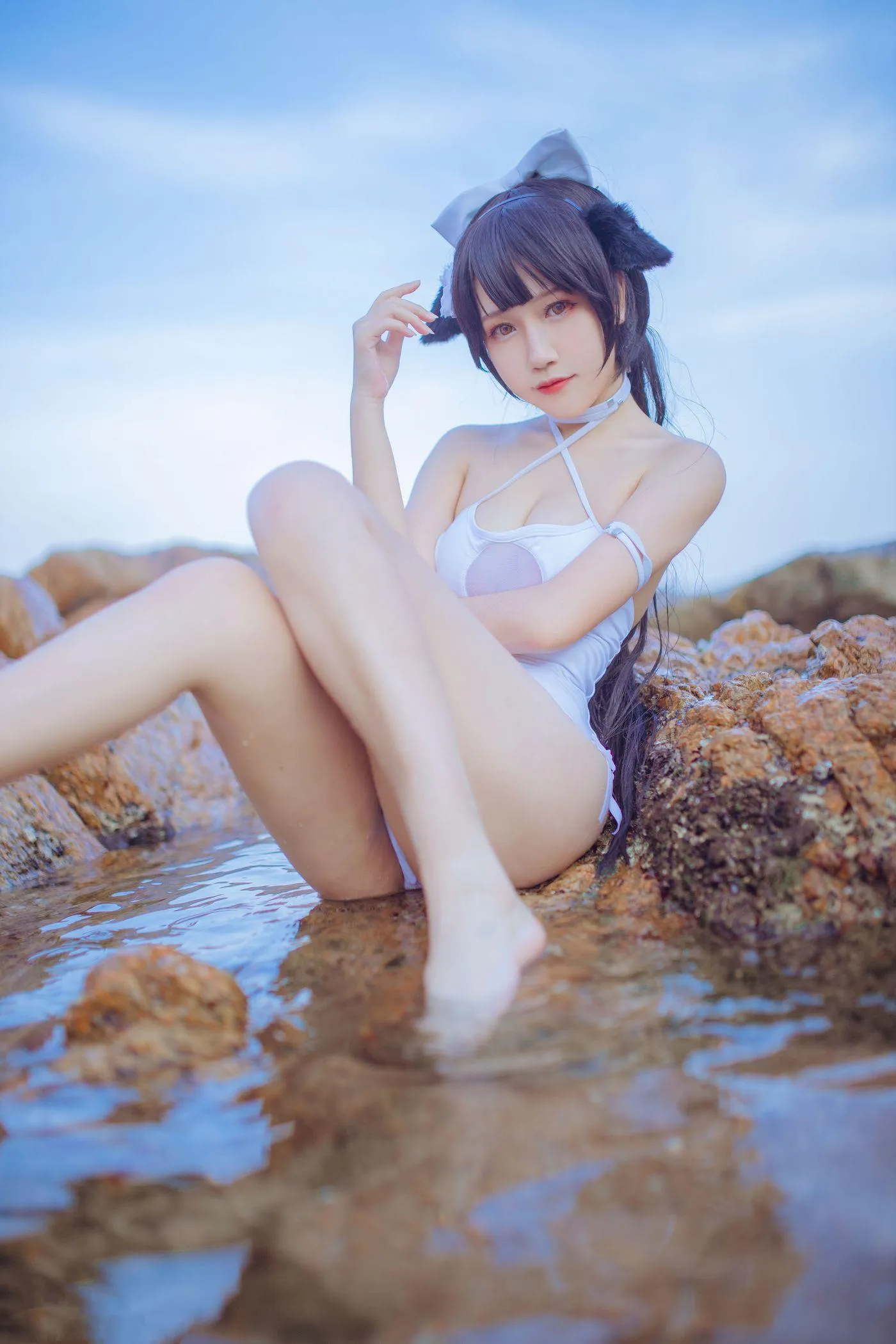 不呆猫 – NO.07 ×抖娘 獒犬海边泳装 [42P]插图8