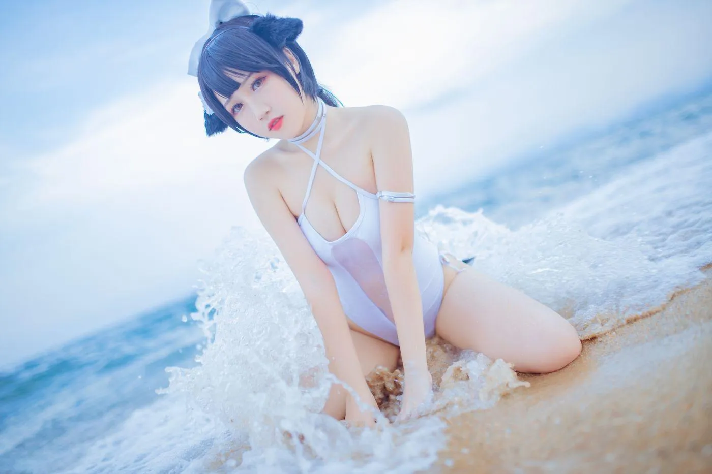 不呆猫 – NO.07 ×抖娘 獒犬海边泳装 [42P]插图5