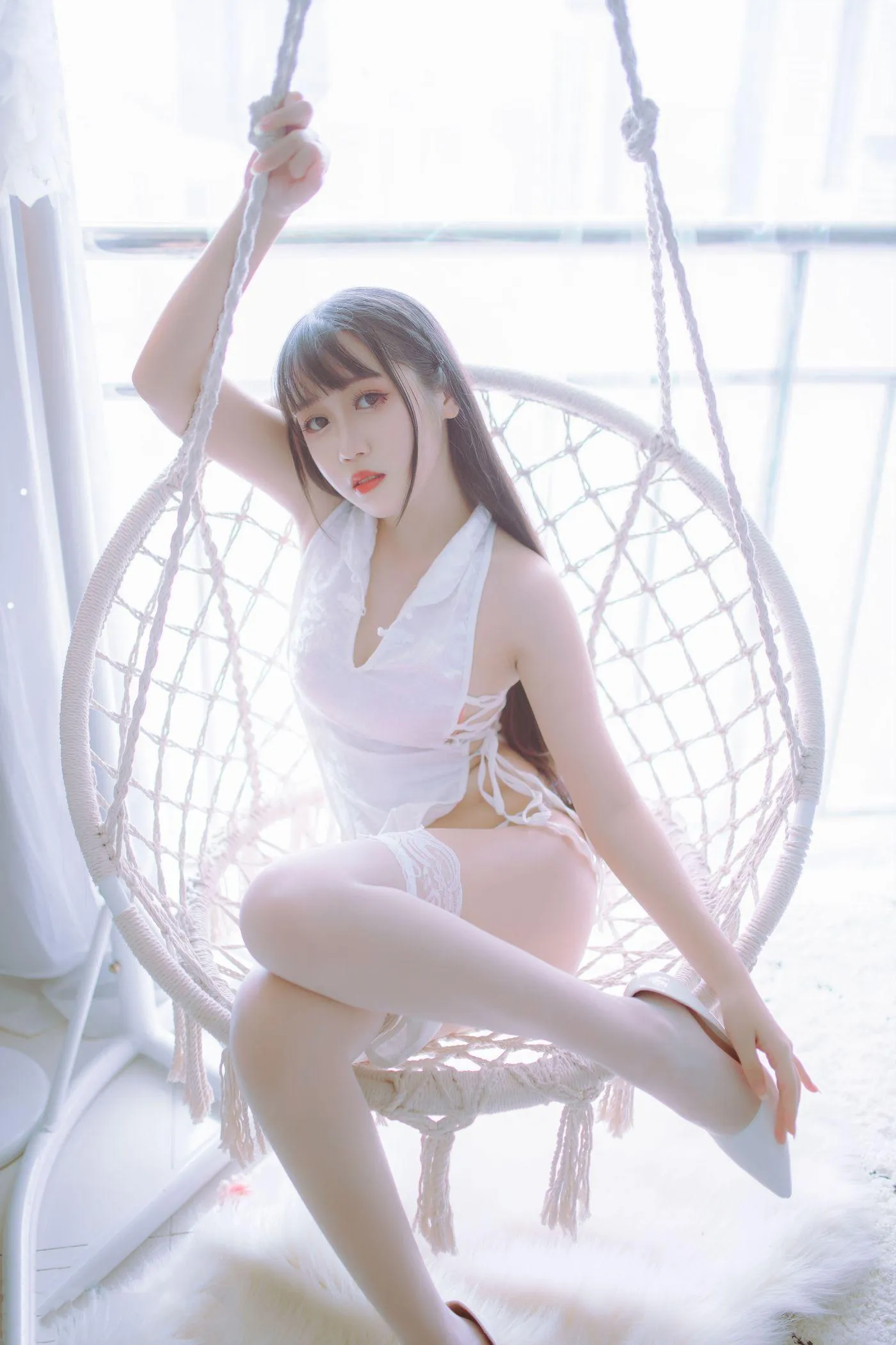 不呆猫 – NO.08 ×抖娘 黑白旗袍双子 [41P]插图9