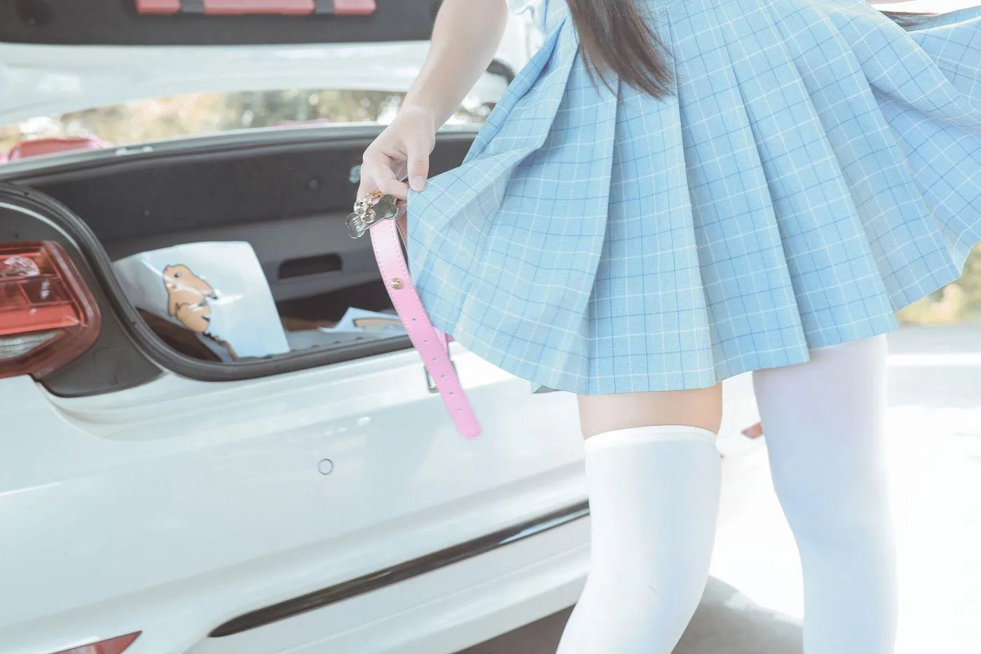 不呆猫 – NO.24 白丝过膝袜 [21P]插图9