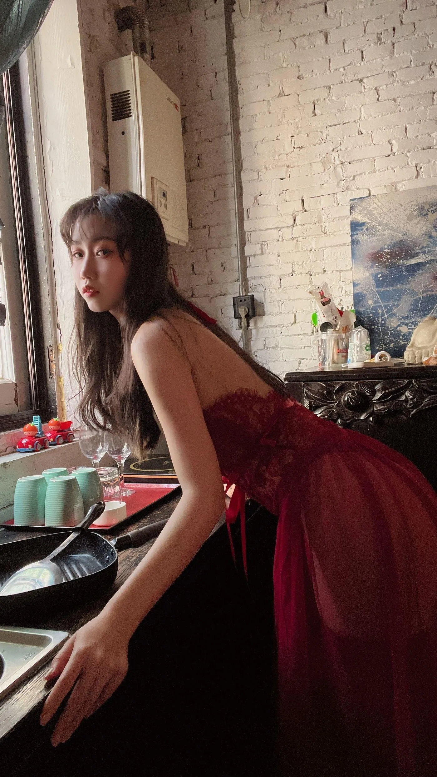 不呆猫 – NO.30 霸气红色人妻 [57P]插图6