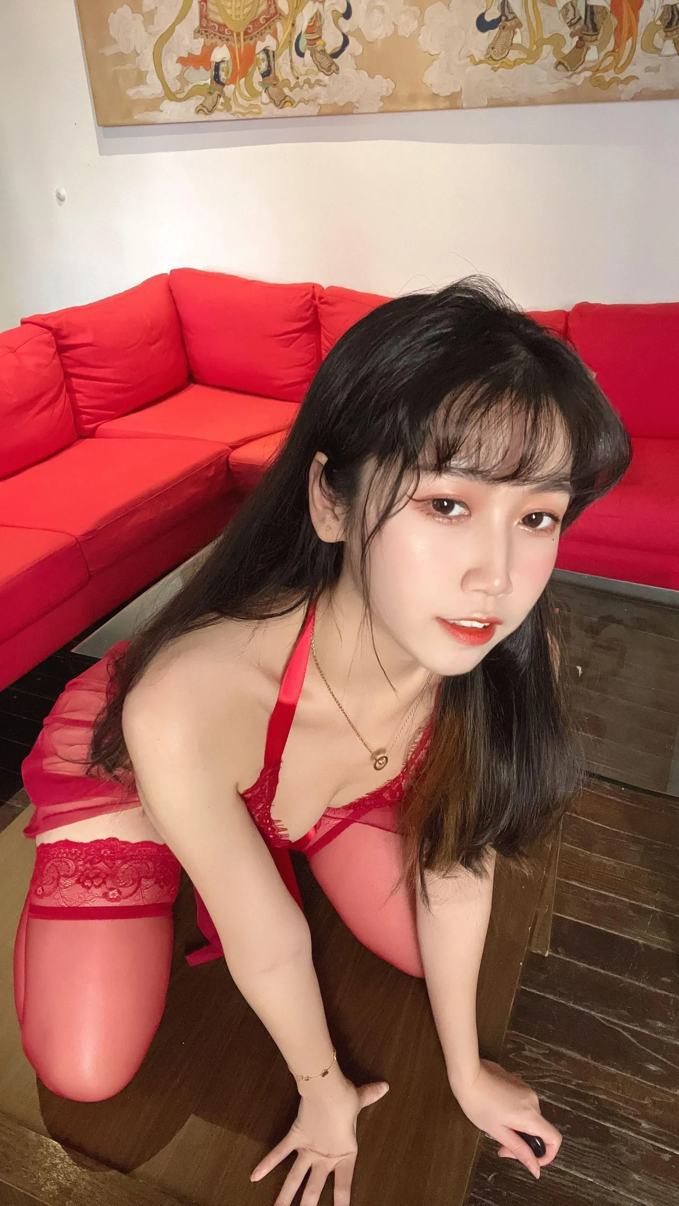 不呆猫 – NO.30 霸气红色人妻 [57P]插图5