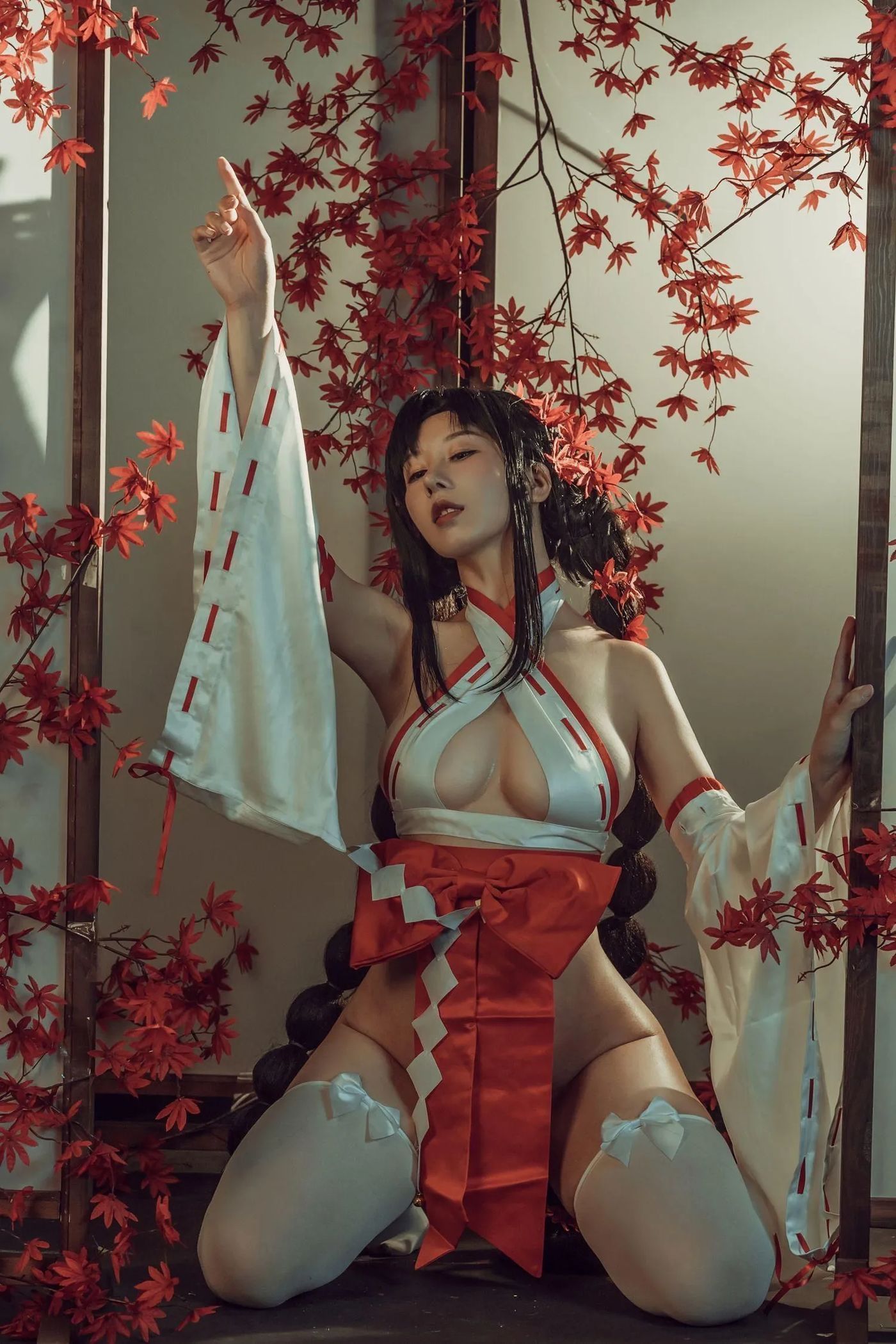 云溪溪 – NO.04 奶桃 巫女 [43P]插图6