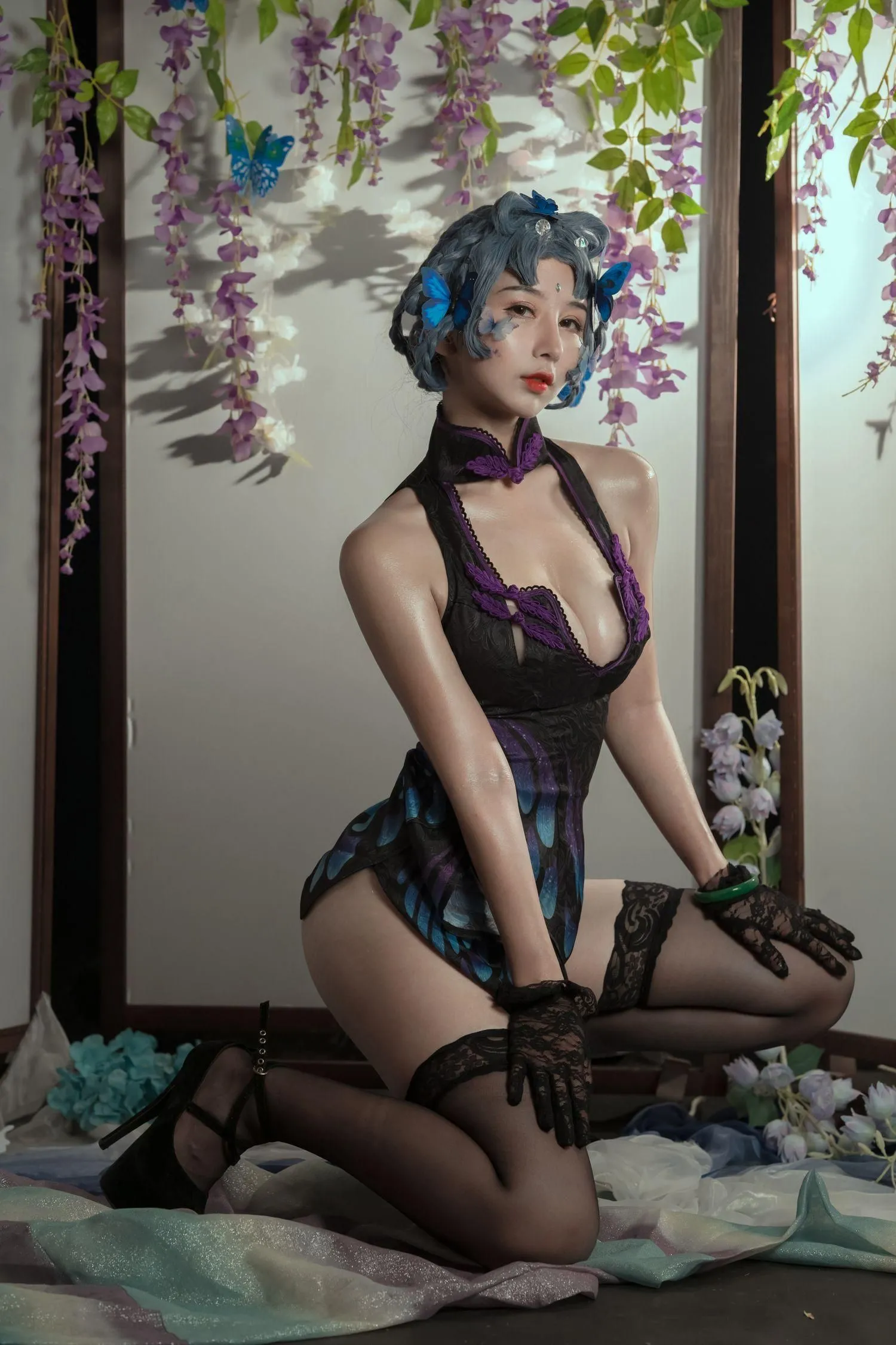 云溪溪 – NO.08 奶桃 蝴蝶 [50P]插图3