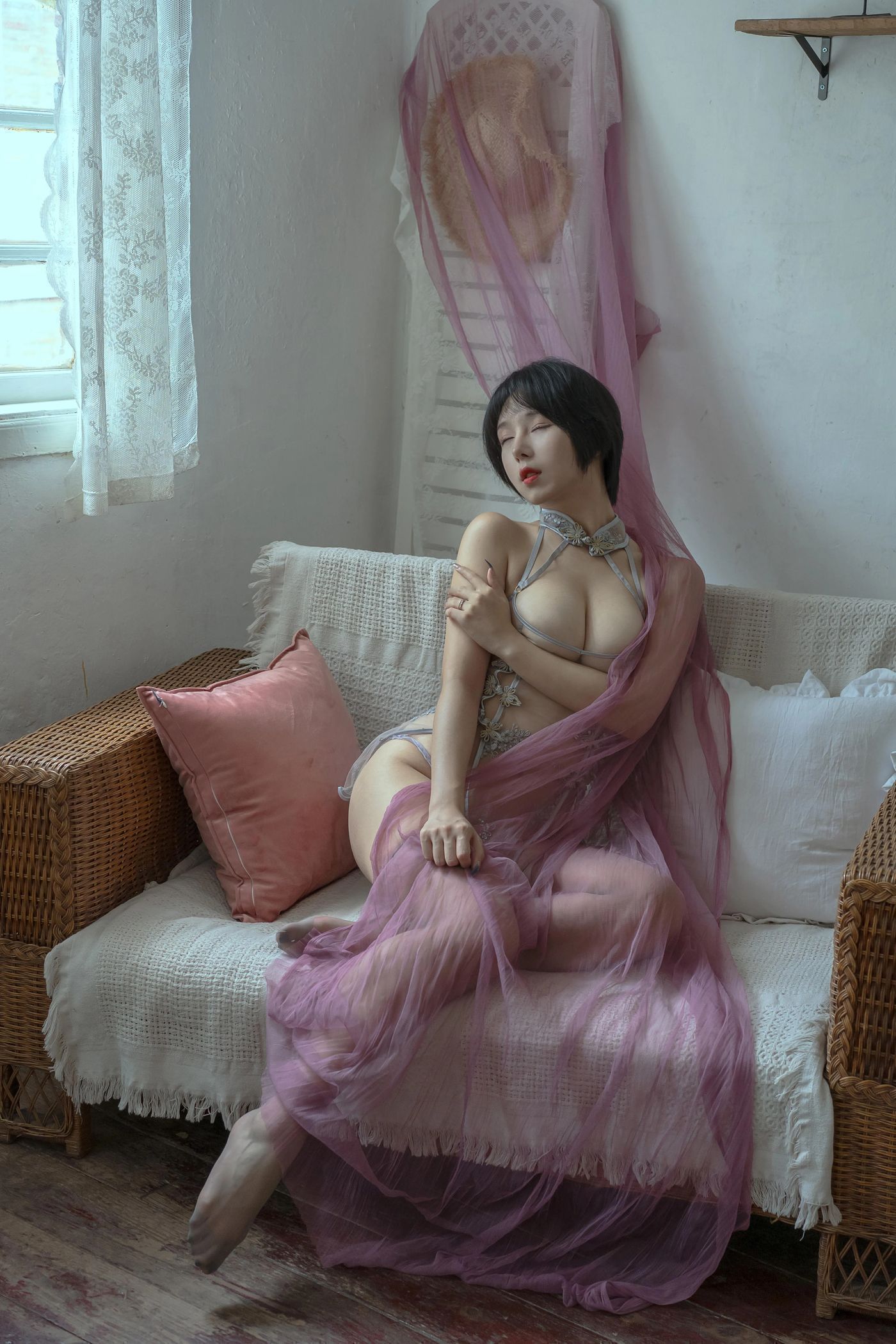 云溪溪 – NO.38 奶桃 N46旗袍合集 [70P]插图2