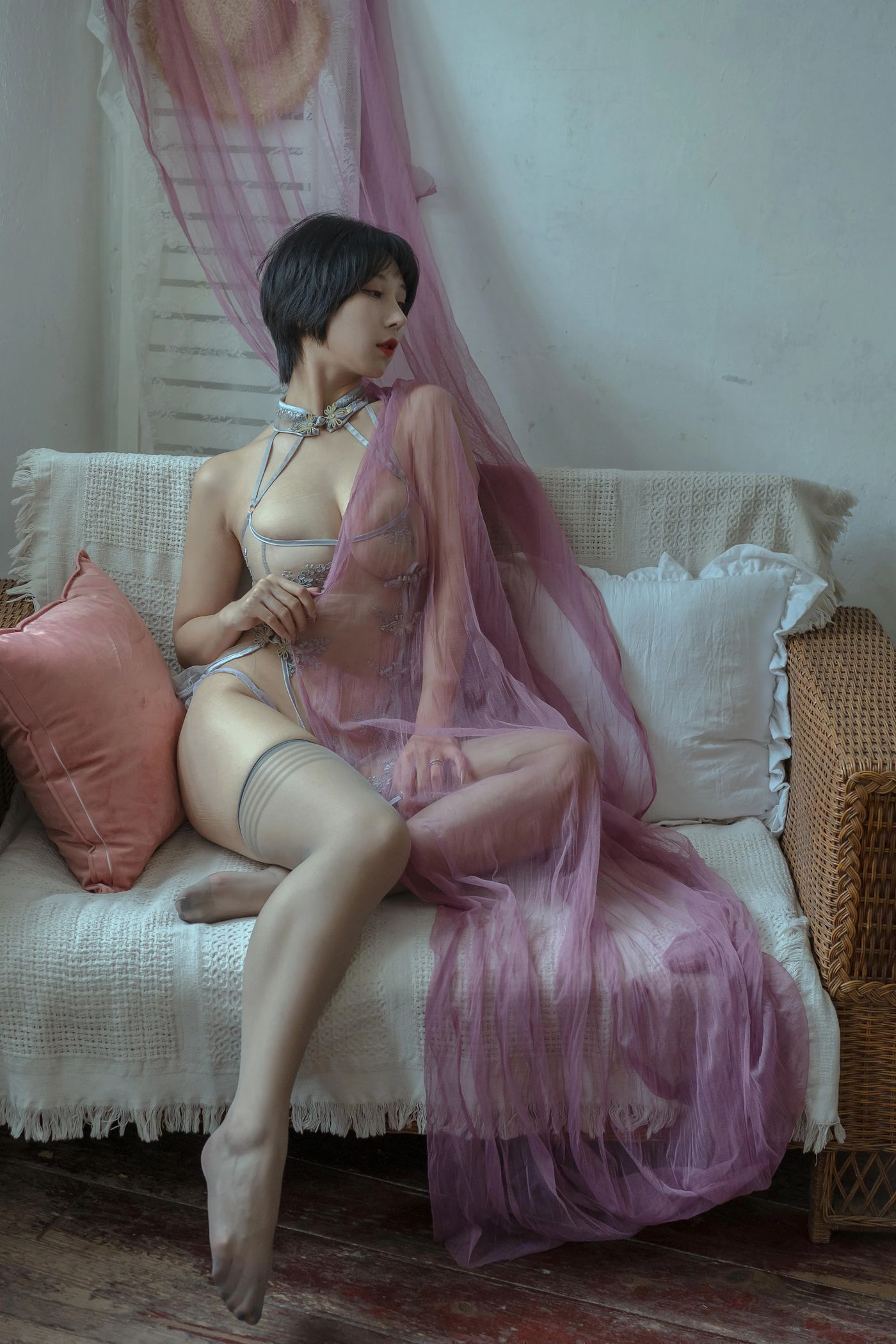 云溪溪 – NO.38 奶桃 N46旗袍合集 [70P]插图3