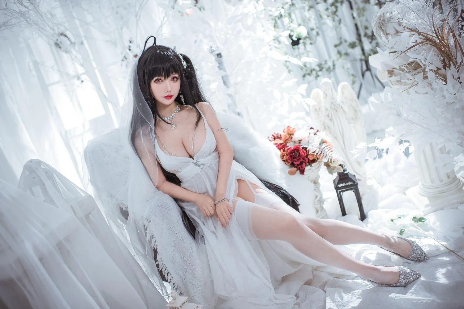 仙女月 – NO.08 大凤纯白婚纱 [30P]插图6