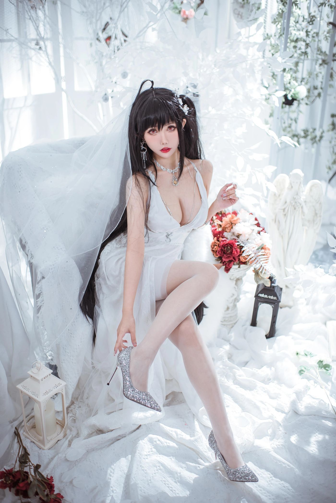 仙女月 – NO.08 大凤纯白婚纱 [30P]插图8