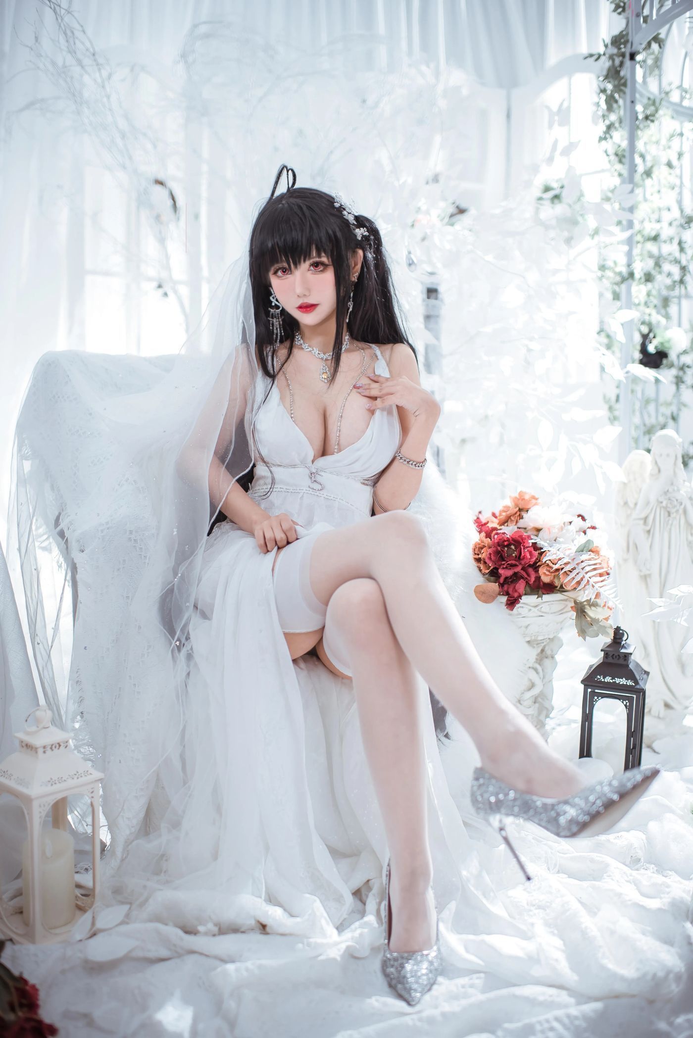 仙女月 – NO.08 大凤纯白婚纱 [30P]插图9