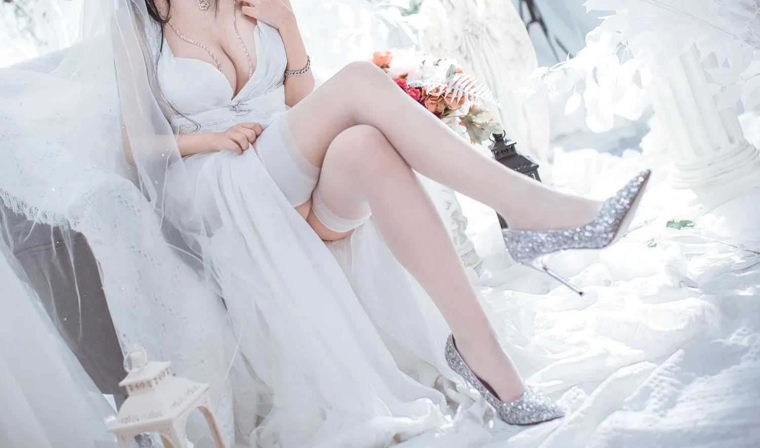 仙女月 – NO.08 大凤纯白婚纱 [30P]插图