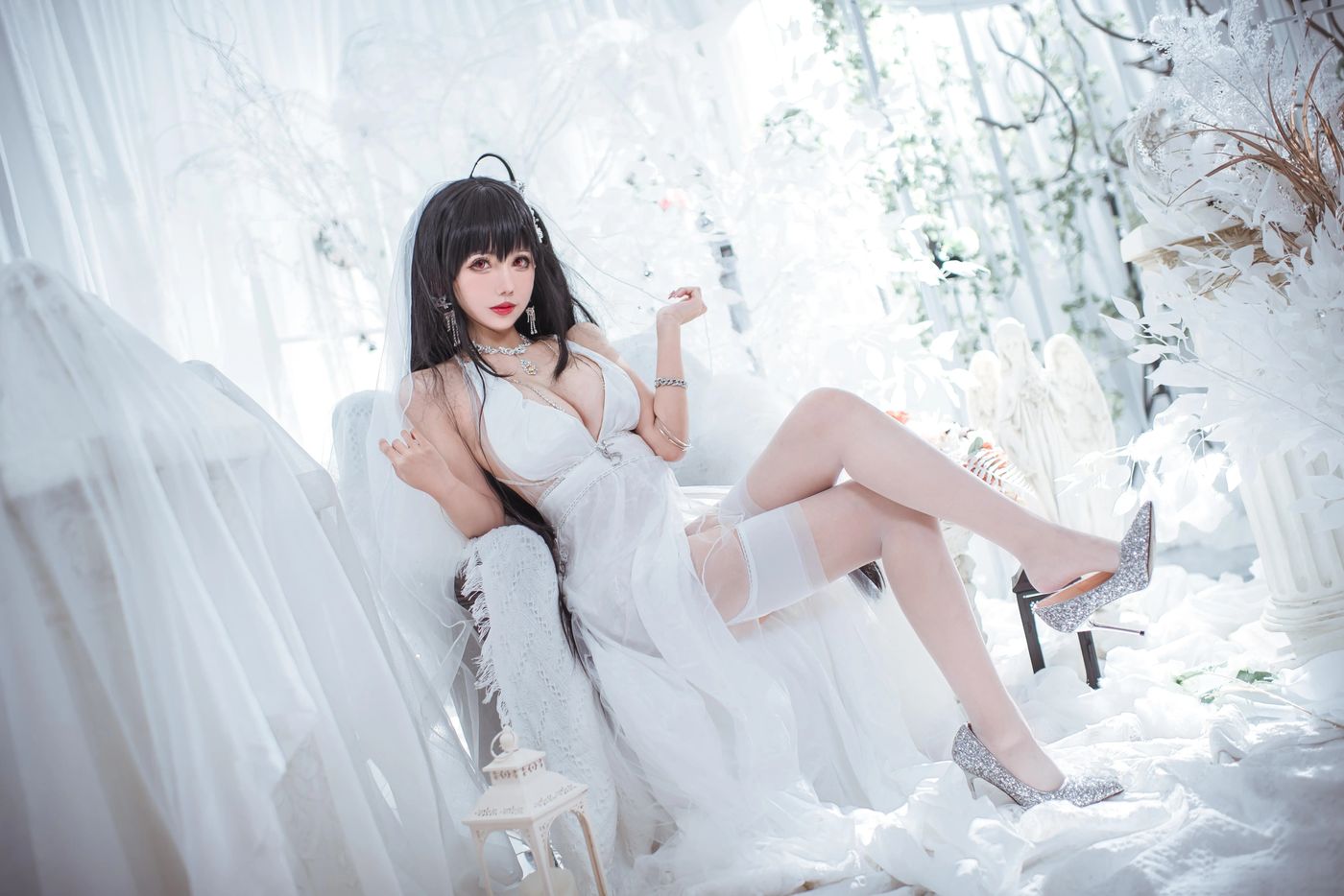 仙女月 – NO.08 大凤纯白婚纱 [30P]插图1