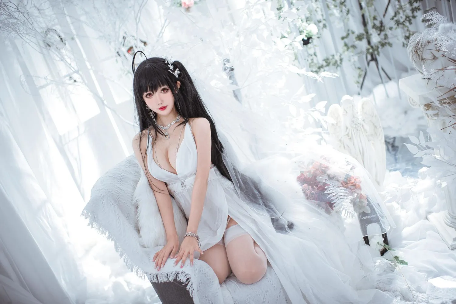 仙女月 – NO.08 大凤纯白婚纱 [30P]插图7