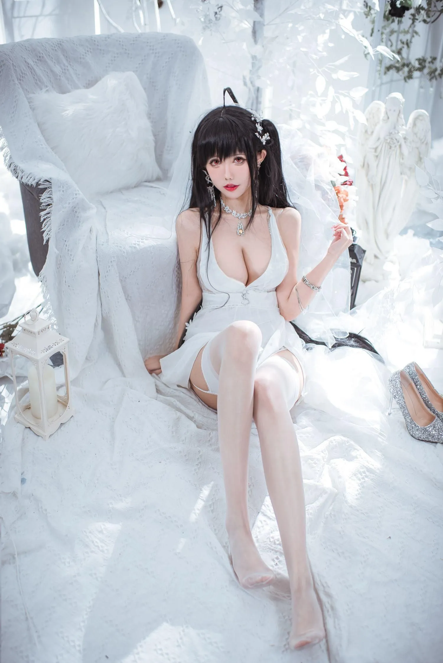 仙女月 – NO.08 大凤纯白婚纱 [30P]插图