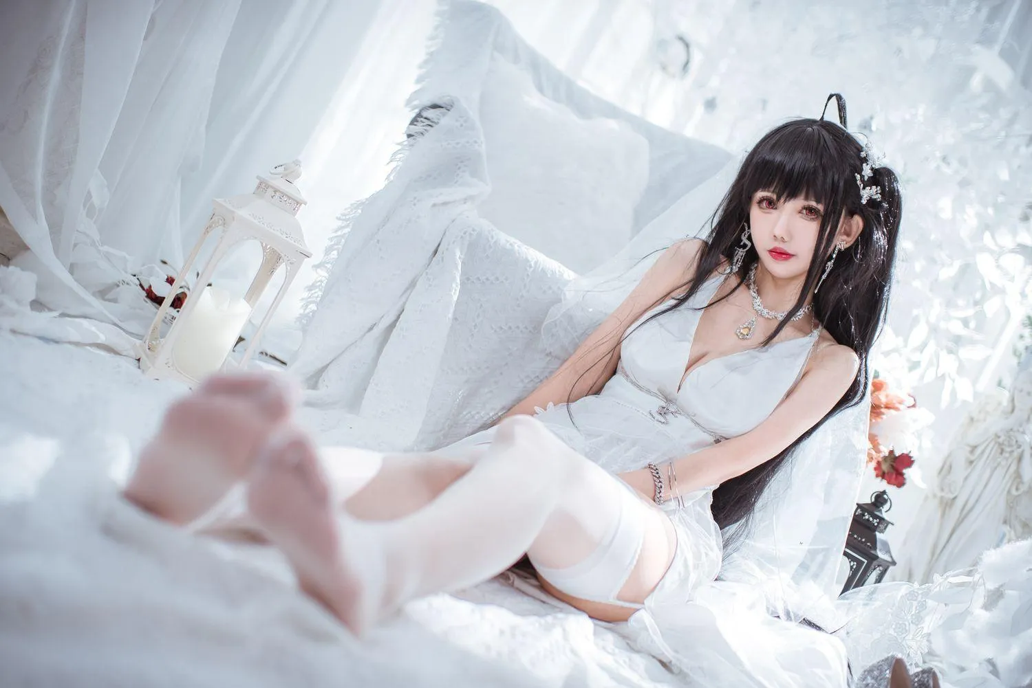 仙女月 – NO.08 大凤纯白婚纱 [30P]插图2