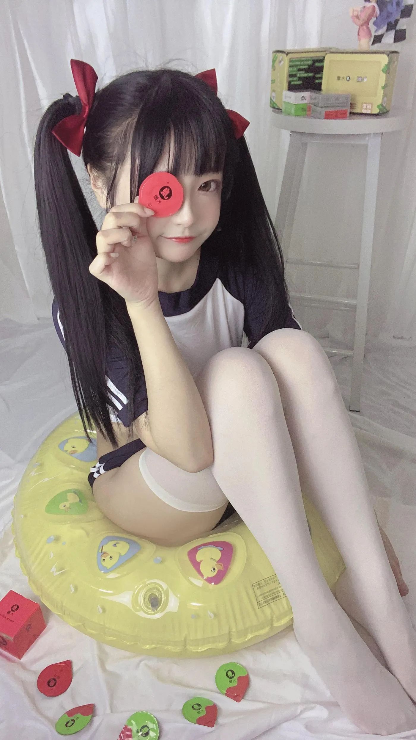 佳佳好难啊  – NO.03 蓝色吊带体操服 [38P]插图6