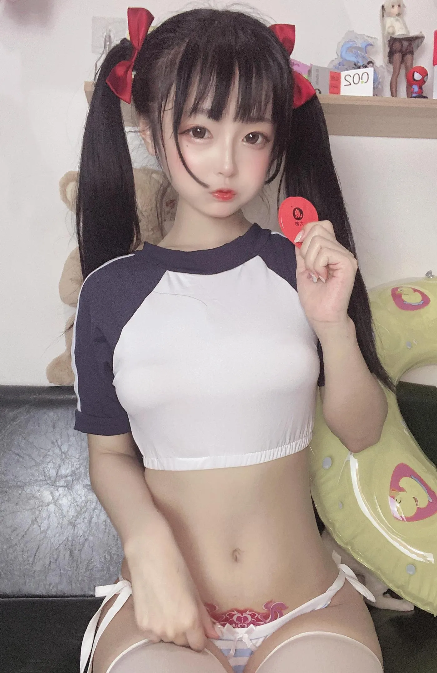 佳佳好难啊  – NO.03 蓝色吊带体操服 [38P]插图1