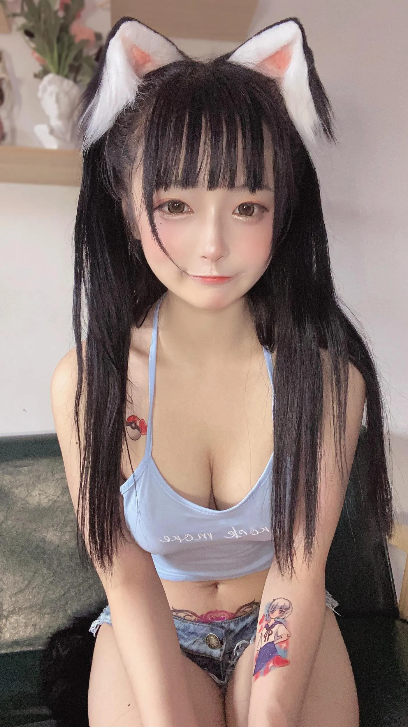佳佳好难啊  – NO.03 蓝色吊带体操服 [38P]插图3
