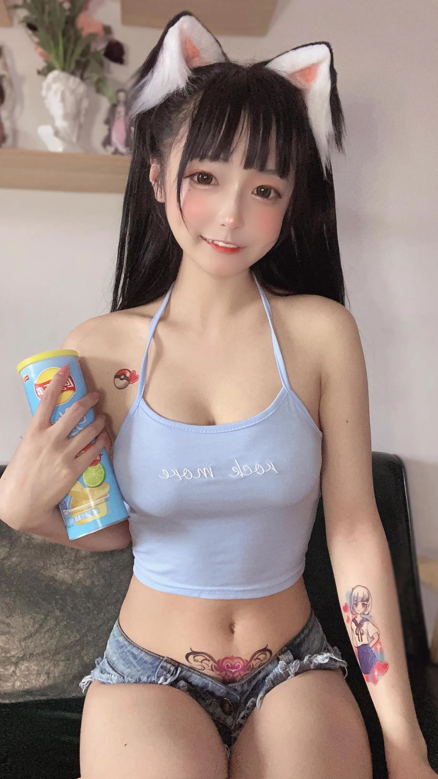 佳佳好难啊  – NO.03 蓝色吊带体操服 [38P]插图6