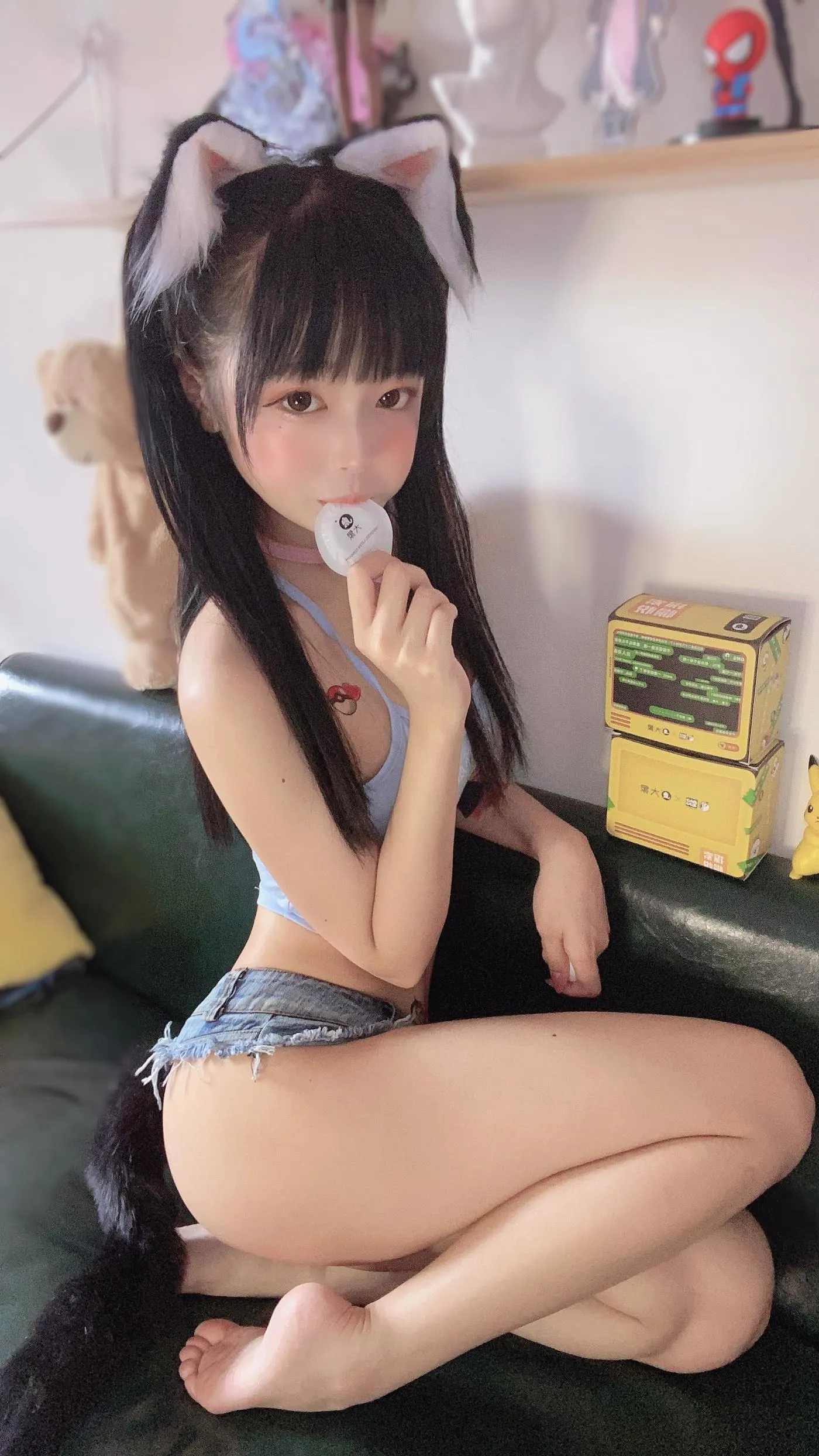 佳佳好难啊  – NO.03 蓝色吊带体操服 [38P]插图5