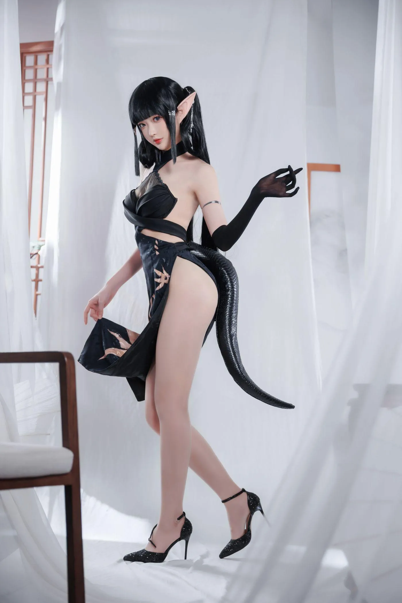 南宫 – NO.83 明日方舟森蚺旗袍 [18P]插图6