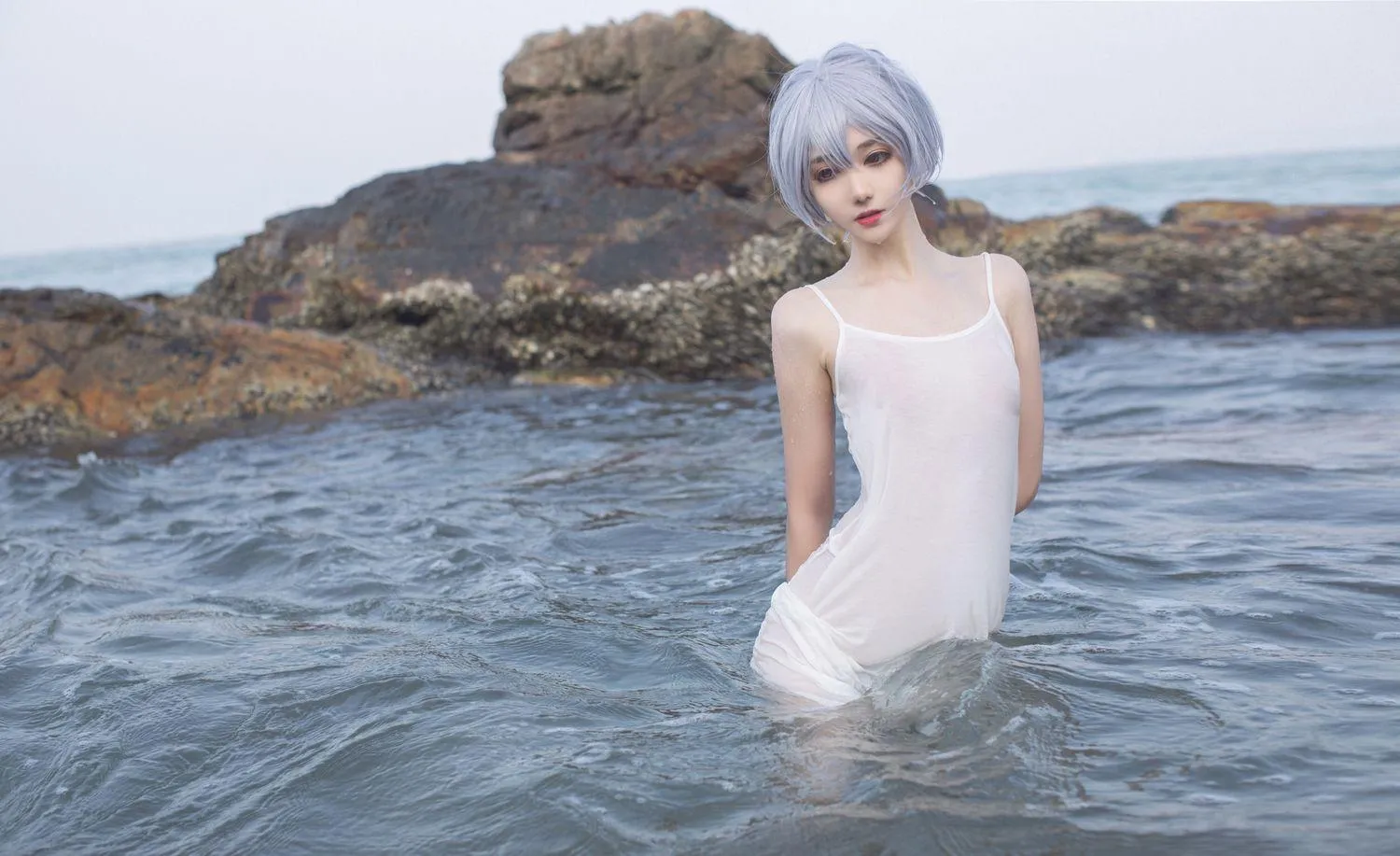 南桃Momoko NO.002 绫波丽白裙 [25P]插图5
