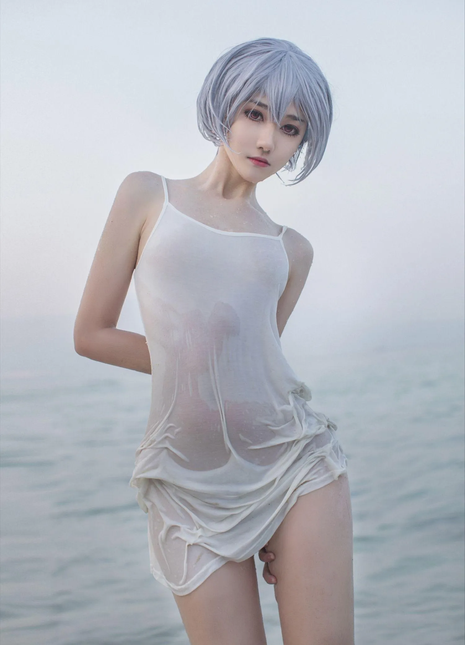 南桃Momoko NO.002 绫波丽白裙 [25P]插图4
