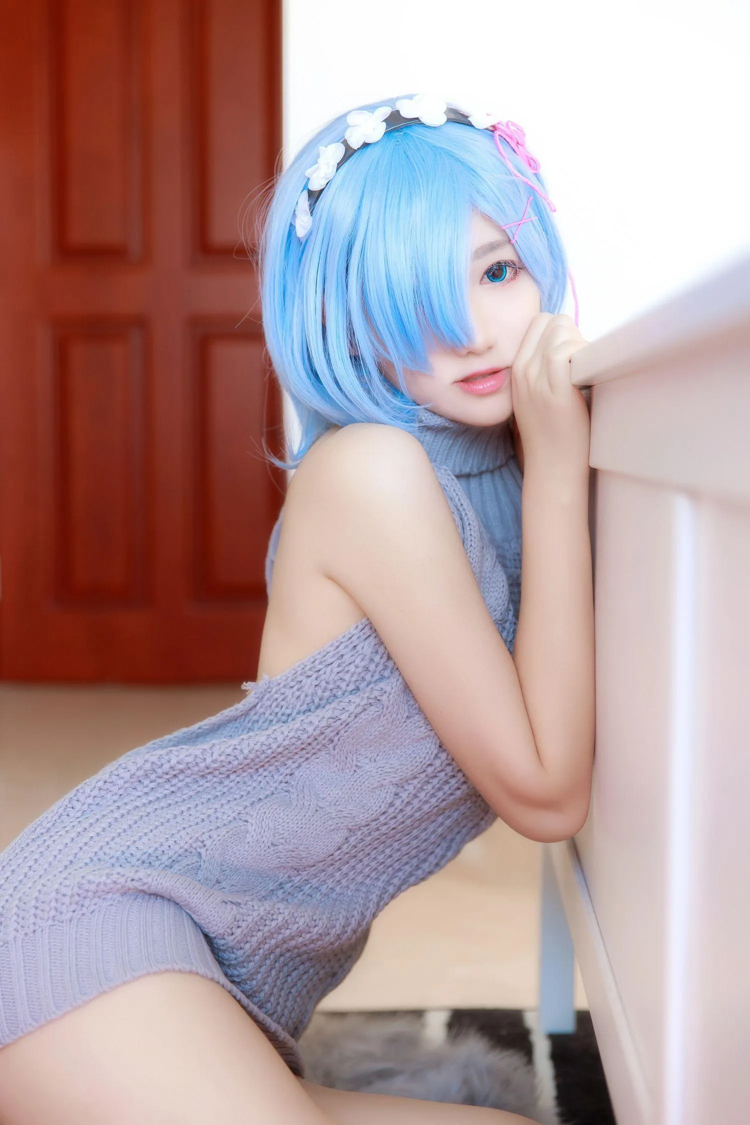 南桃Momoko NO.027 蕾姆露背毛衣 [12P]插图