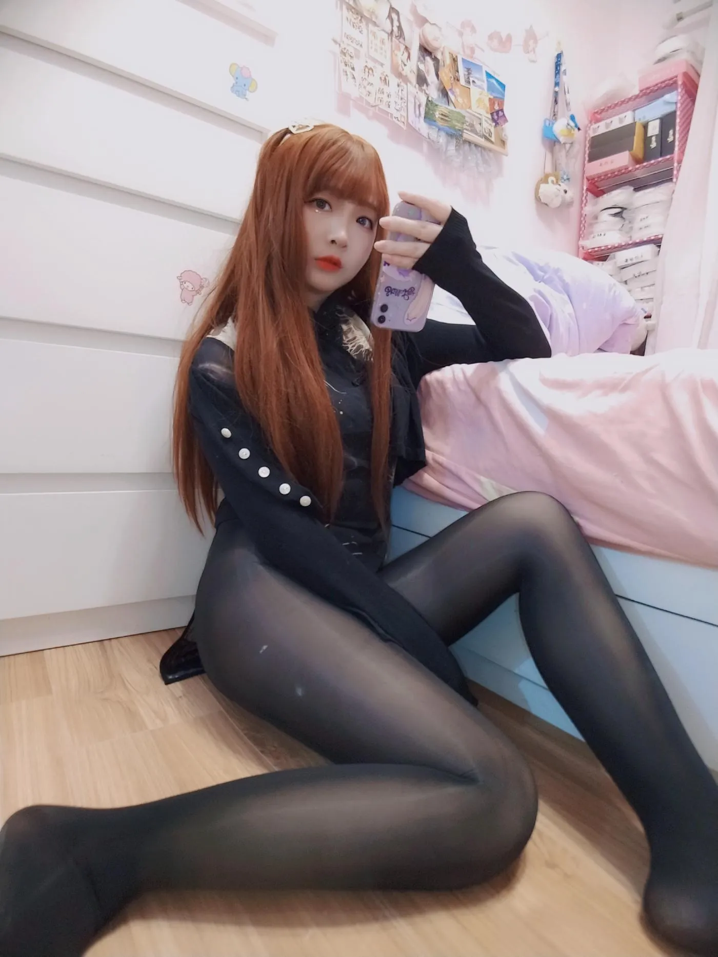 古川kagura – NO.44 亮丝黑旗袍 [42P]插图9