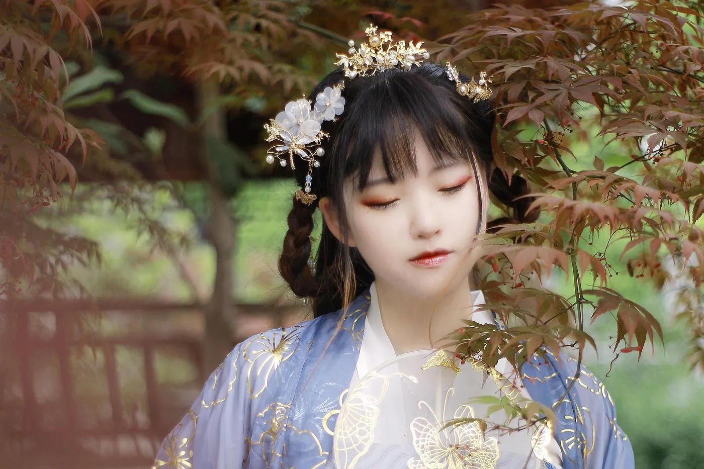 夏柠柠 – NO.45 汉服我愿陪你枯骨成双，作别这场曲散人凉 [10P]插图9