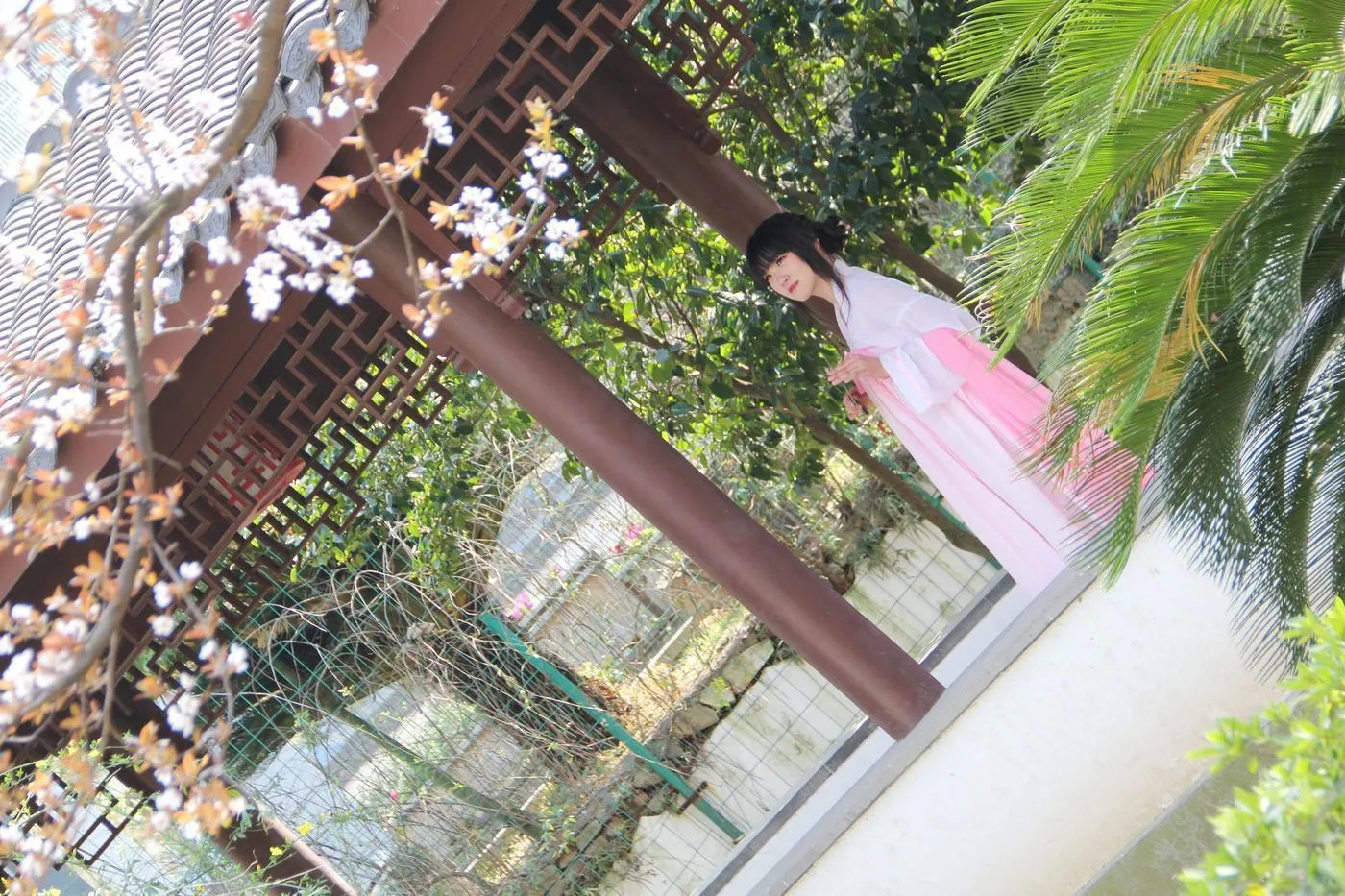夏柠柠 – NO.47 汉服樱花粉 [12P]插图5