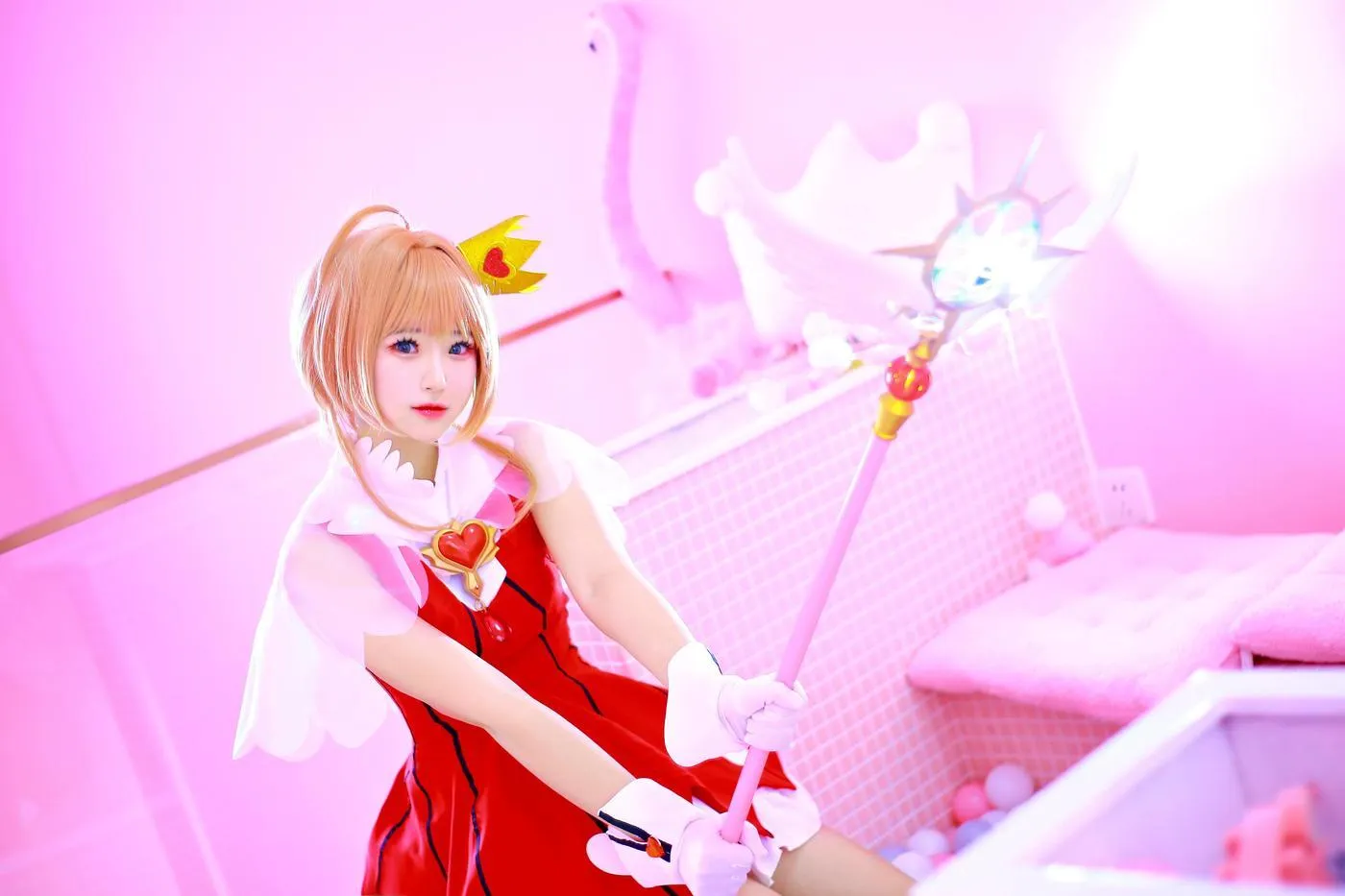 夏柠柠 – NO.53 魔卡少女樱COS小樱COS正片 [8P]插图5