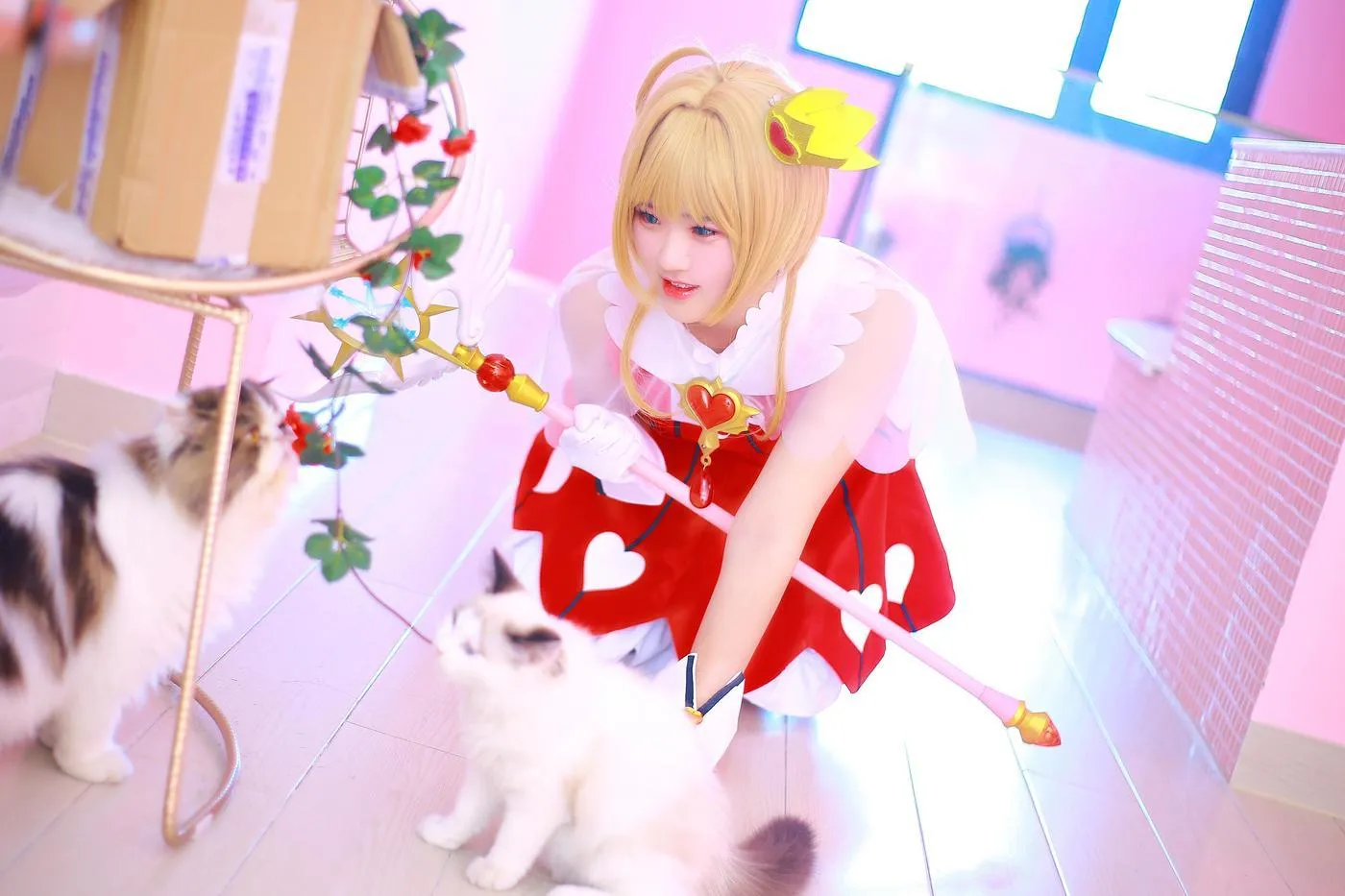 夏柠柠 – NO.53 魔卡少女樱COS小樱COS正片 [8P]插图7