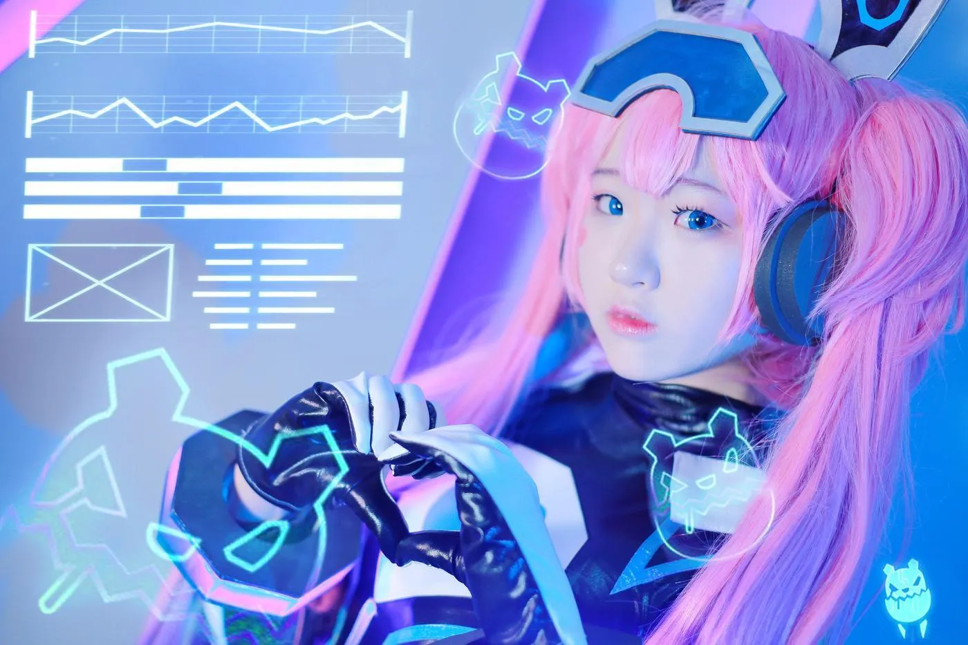 夏柠柠 – NO.60 王者荣耀COS双马尾安琪拉 [10P]插图7