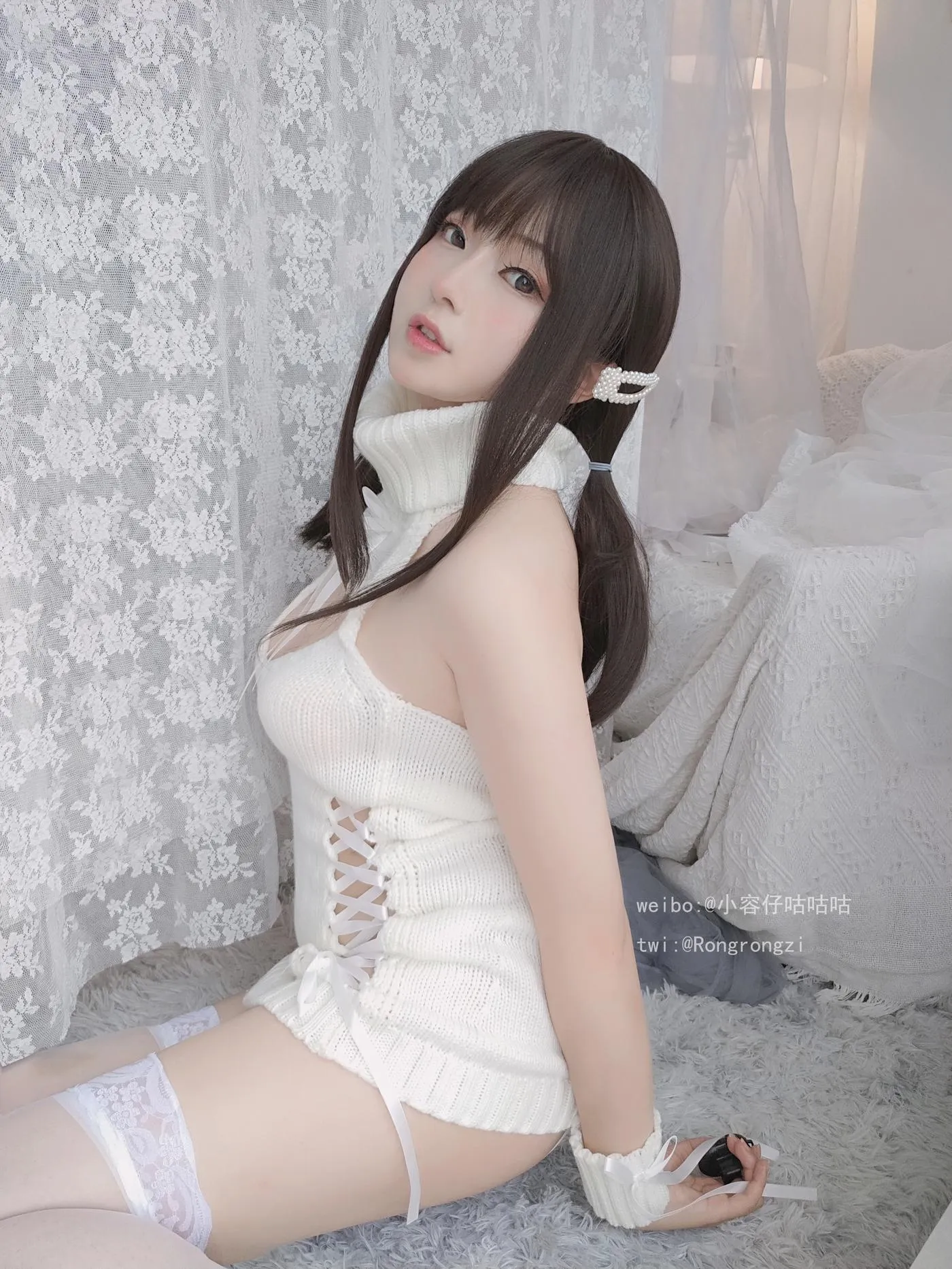 小容仔咕咕咕w – NO.07 女友向 纯白毛衣 [22P]插图8