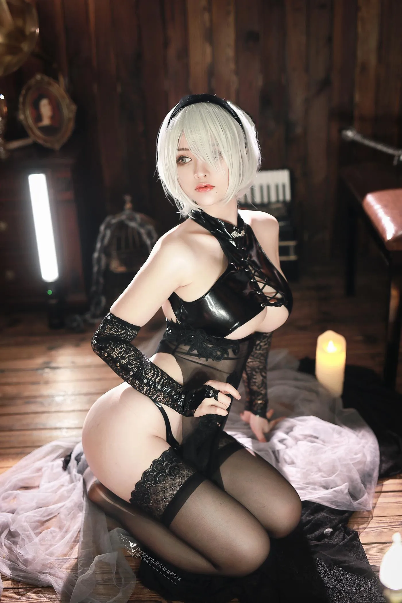 小容仔咕咕咕w – NO.15 &前羽 尼尔2B双人旗袍 [72P]插图4