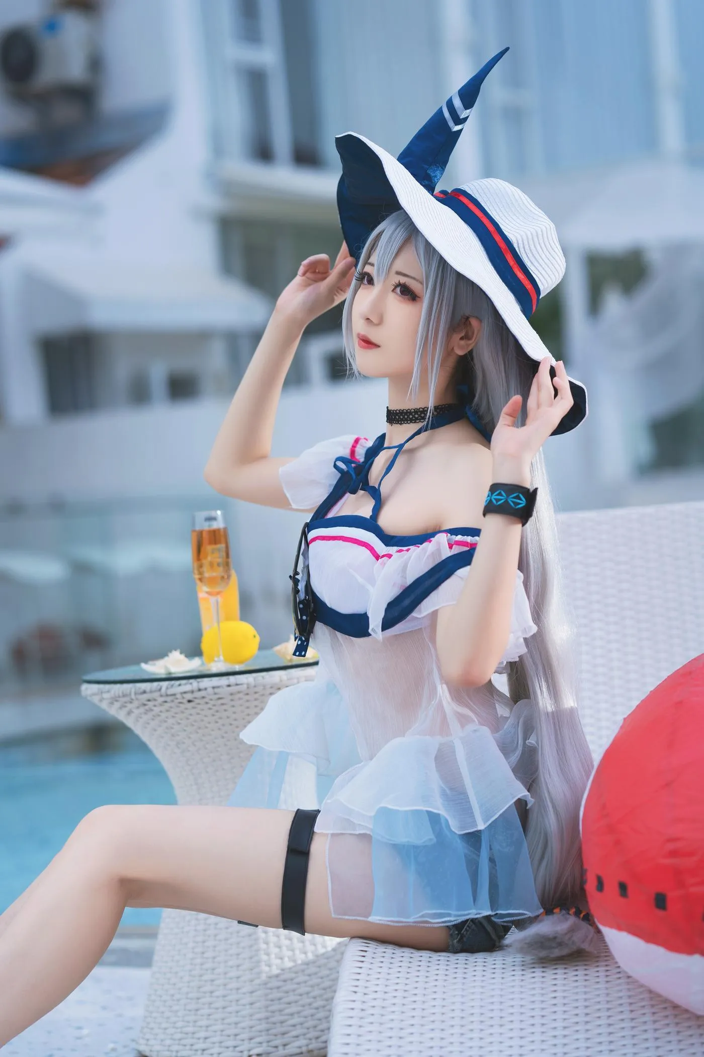 弥音音 – NO.36 明日方舟 斯卡蒂泳装 [12P]插图5