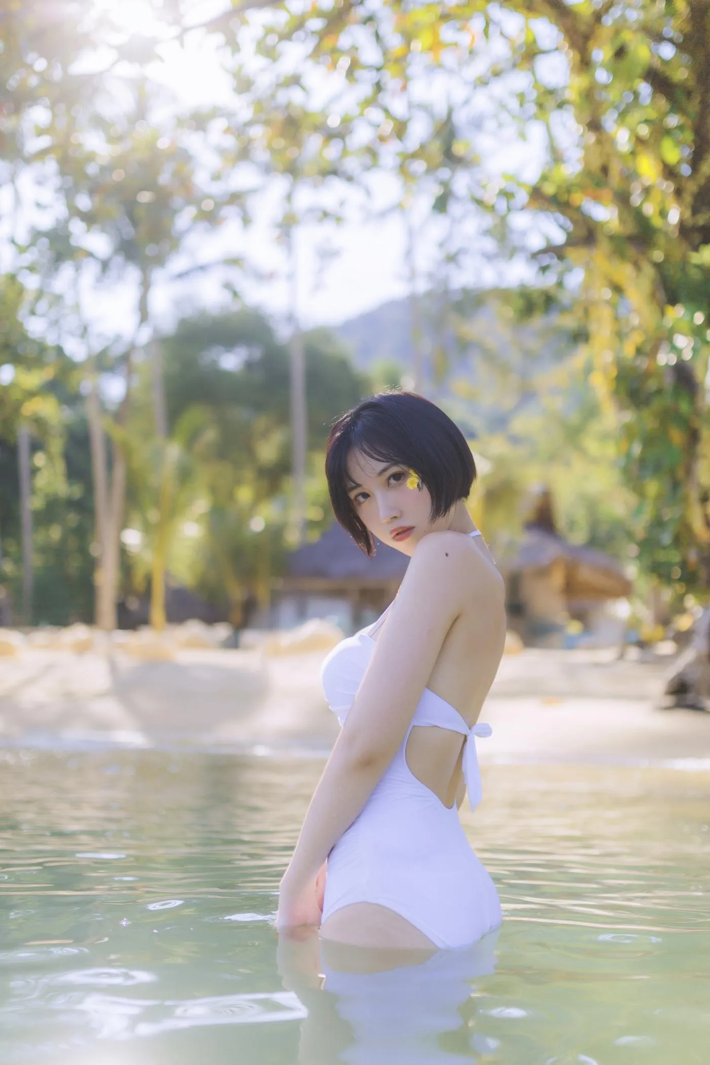 念雪ww – NO.17 白色泳衣 [30P]插图1