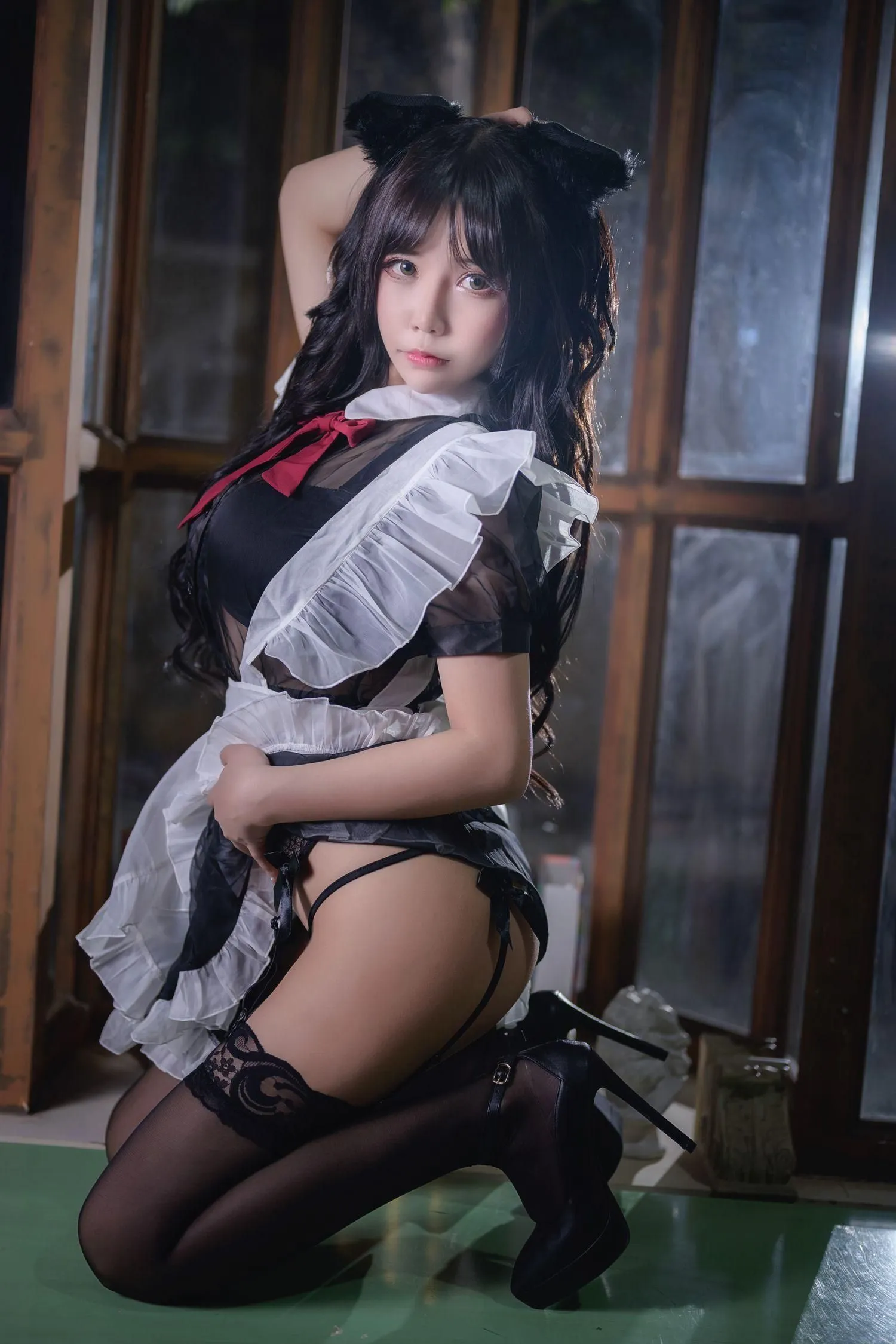 抱走莫子AA – NO.26 黑絲貓咪小女仆 [44P]插图3