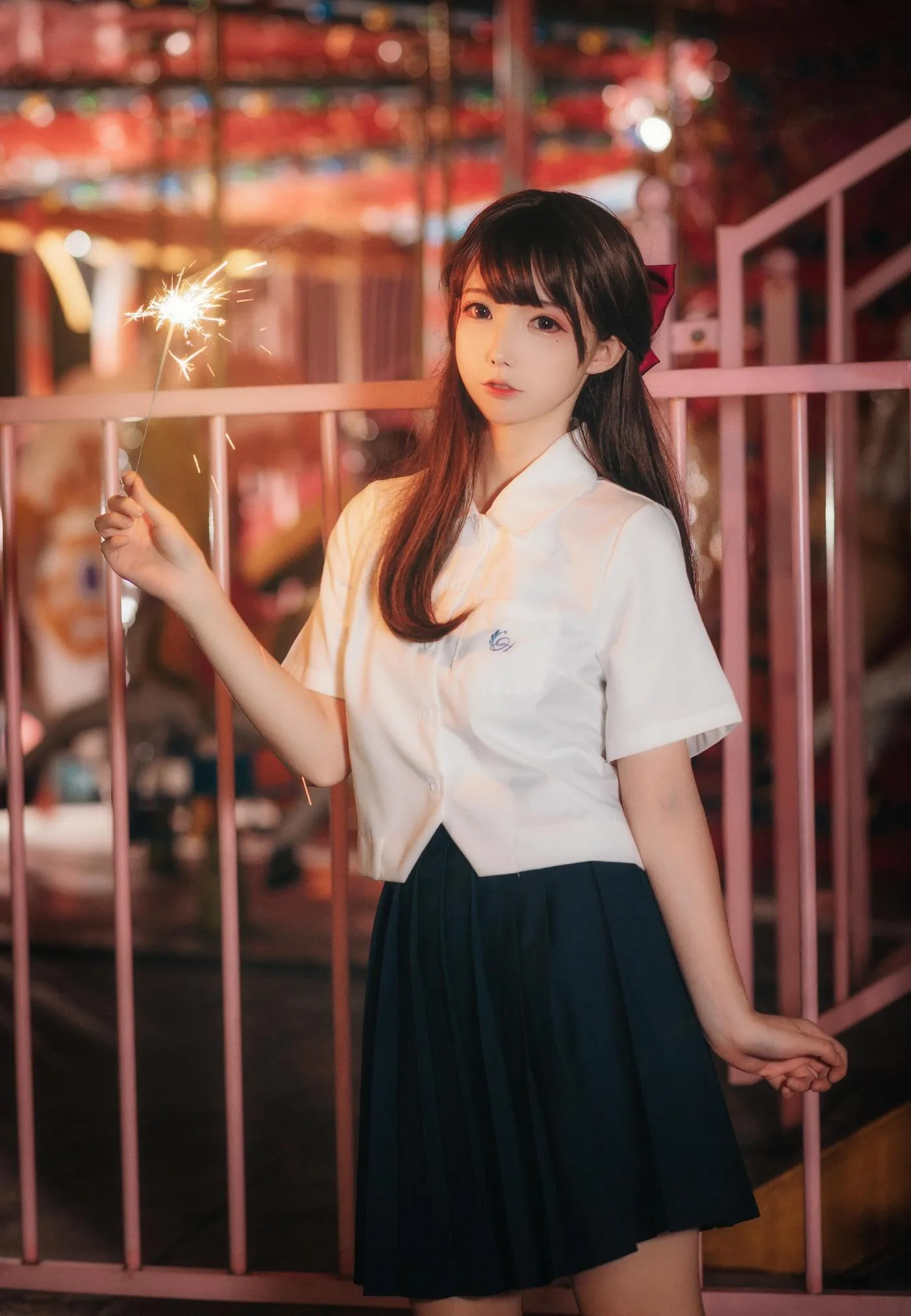 拿相机的执义 – NO.03 日系jk少女写真“一起来放烟火吧！♡♡♡♡ [9P]插图5