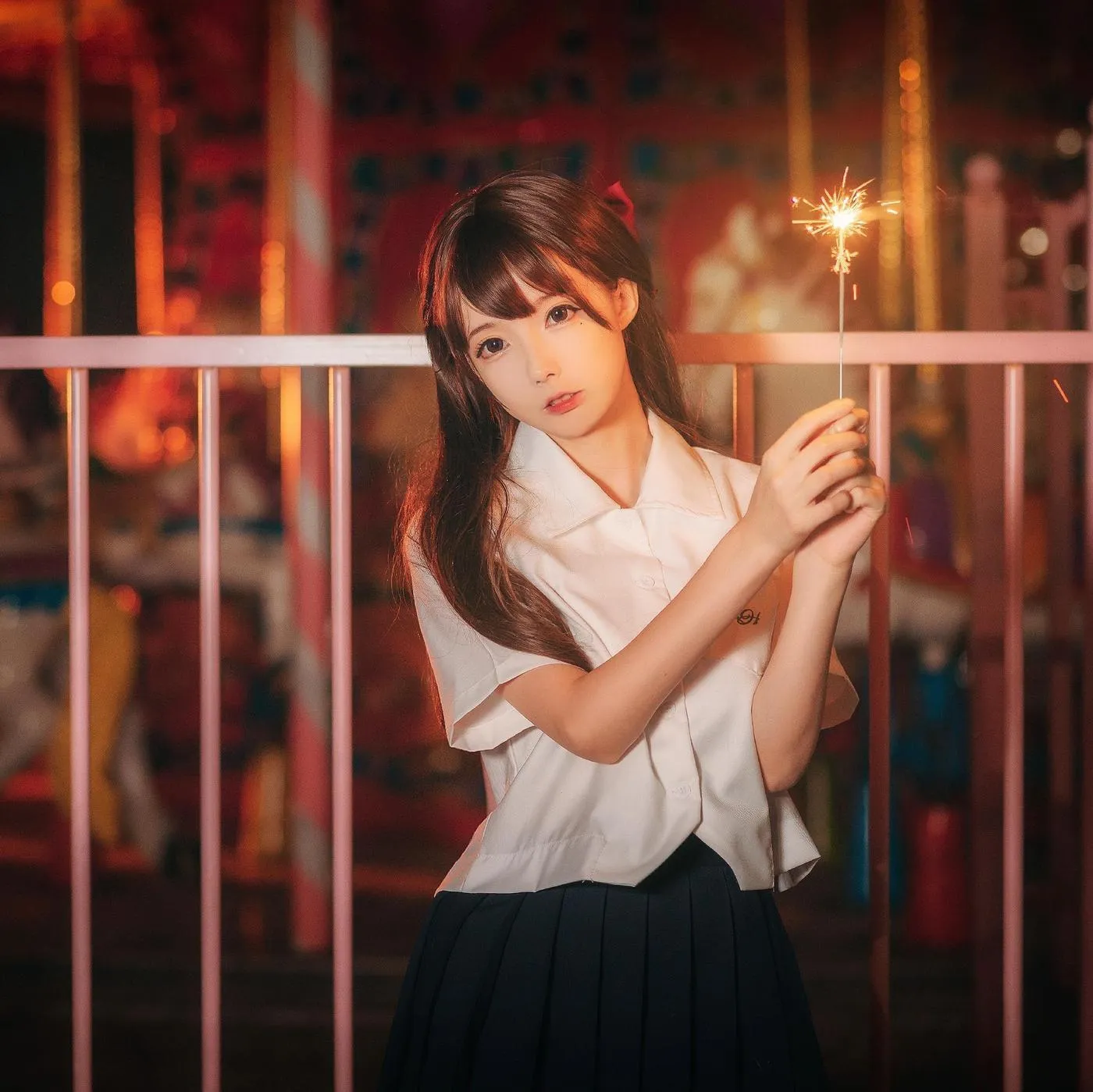 拿相机的执义 – NO.03 日系jk少女写真“一起来放烟火吧！♡♡♡♡ [9P]插图7