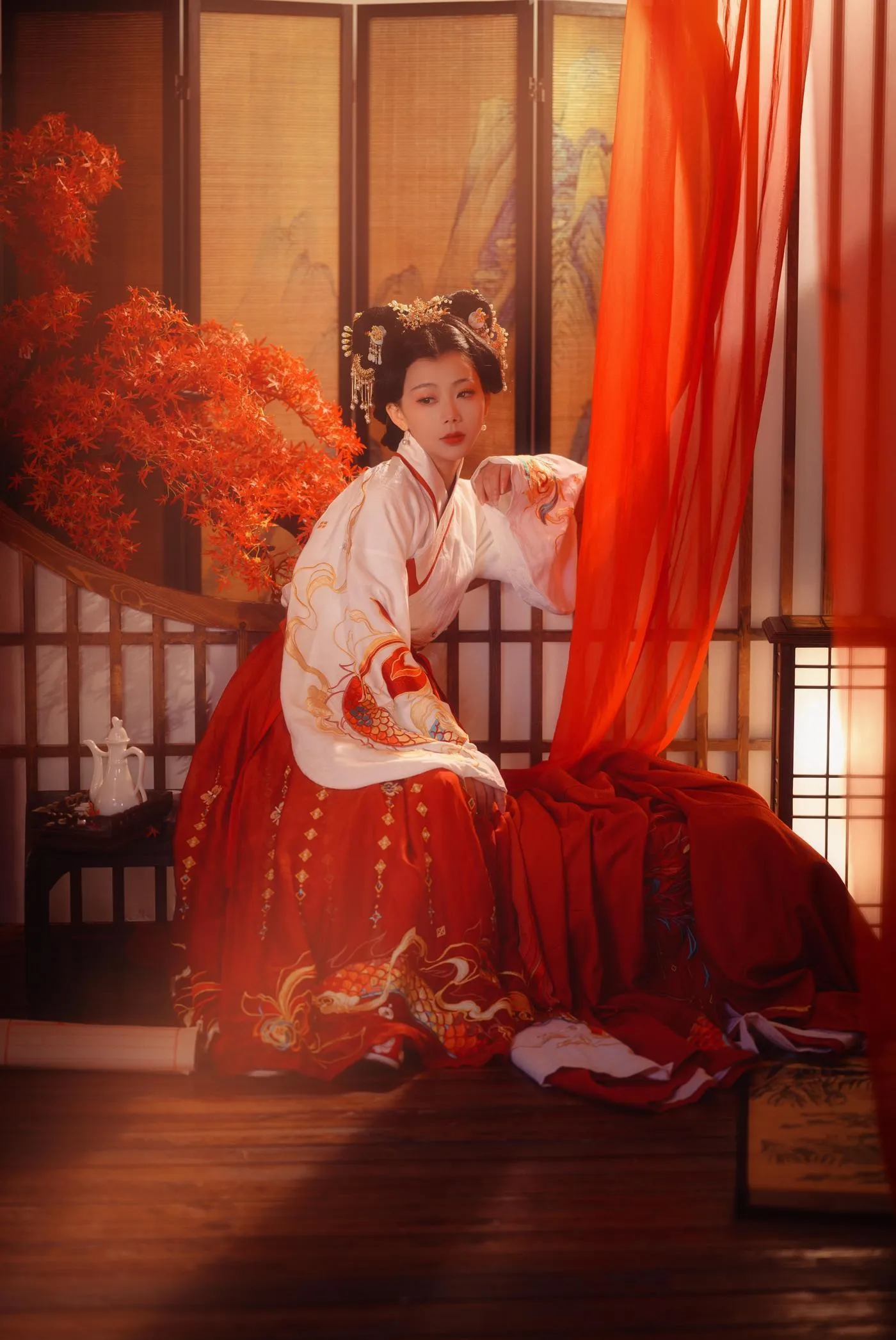拿相机的执义 – NO.16 『汉服写真』“酒黯乡魂，追旅思，夜夜除非，好梦留人睡。明月楼高休独倚，酒入愁肠，化作相思泪” [10P]插图7