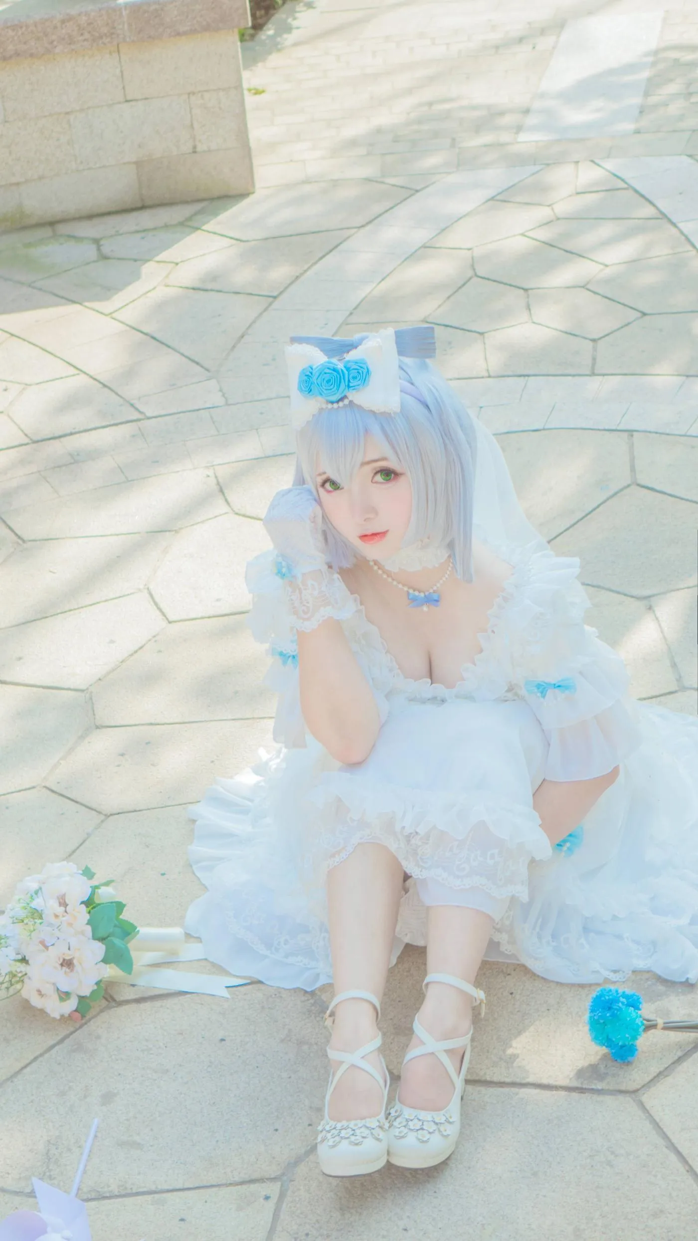 斯文文文文 – NO.64 VOCALOID COS御姐洛天依花嫁 [13P]插图1