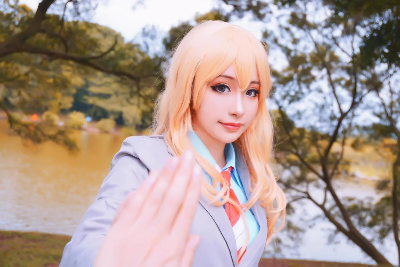 时雨-Jiu – NO.23 四月是你的谎言宫园薰COS制服美少女萌妹子 [20P]插图3