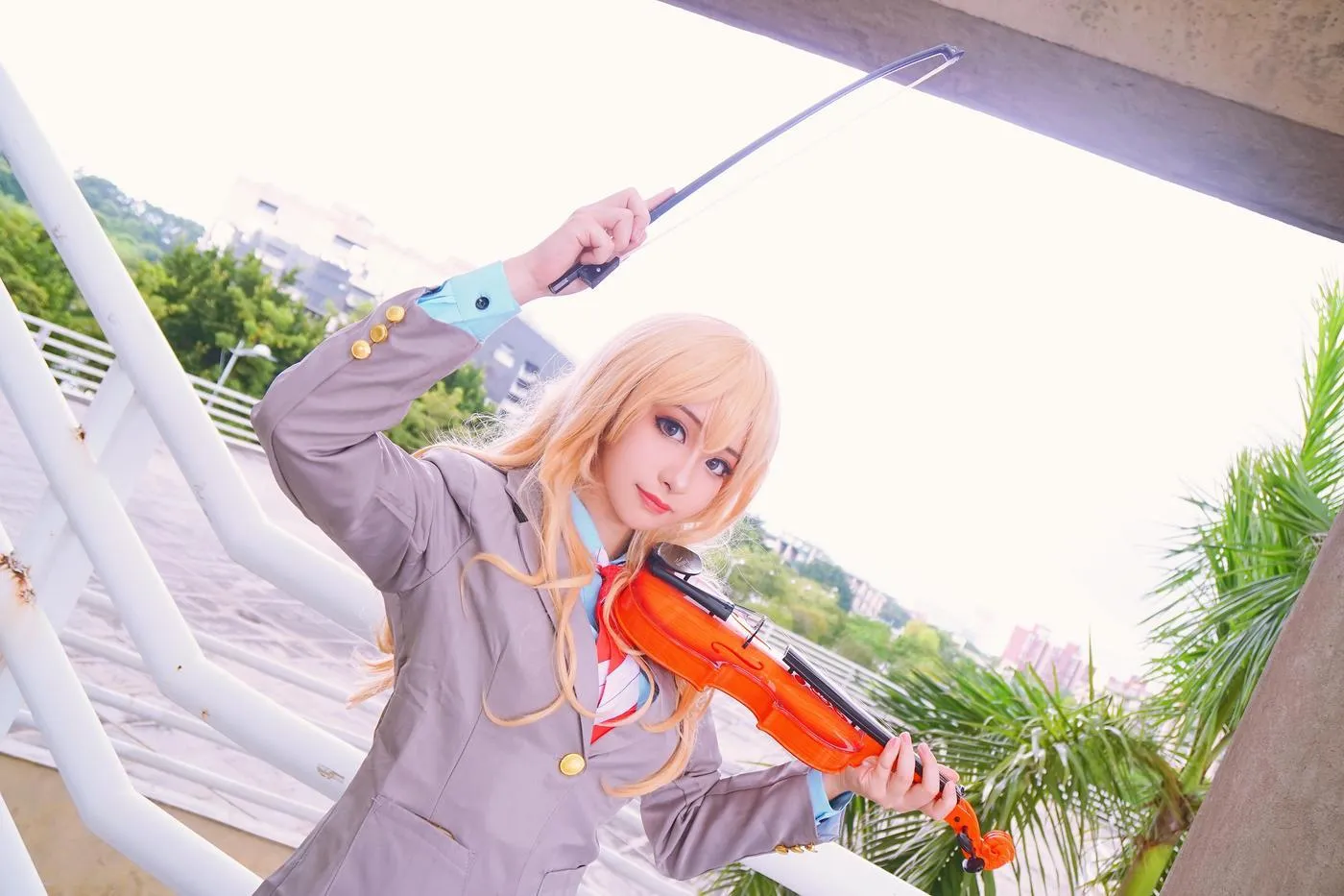 时雨-Jiu – NO.23 四月是你的谎言宫园薰COS制服美少女萌妹子 [20P]插图6