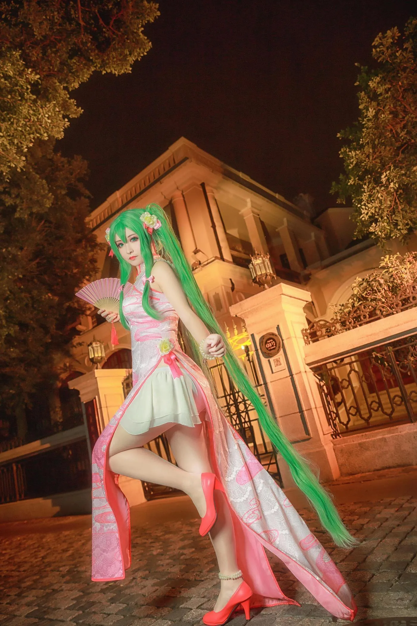 时雨-Jiu – NO.44 -VOCALOID初音末来 MIKU COS同人旗袍 [10P]插图5