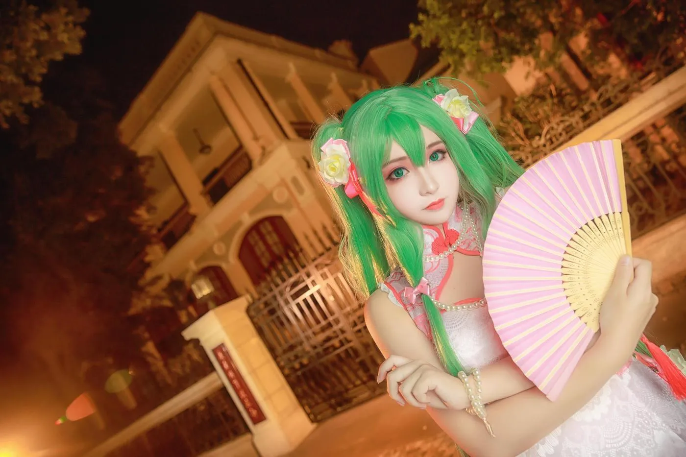 时雨-Jiu – NO.44 -VOCALOID初音末来 MIKU COS同人旗袍 [10P]插图6
