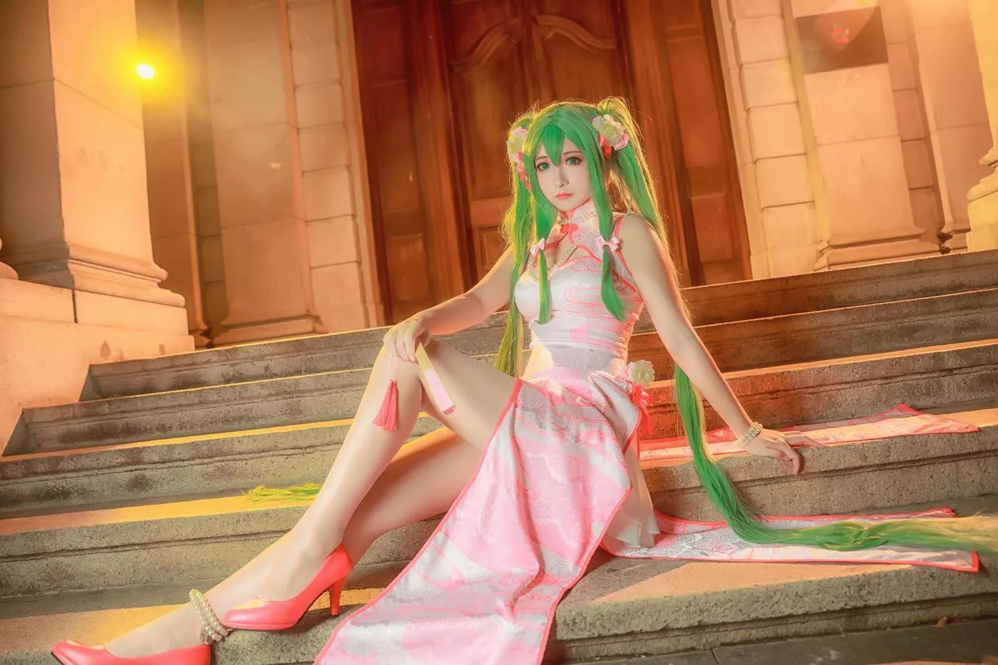 时雨-Jiu – NO.44 -VOCALOID初音末来 MIKU COS同人旗袍 [10P]插图7