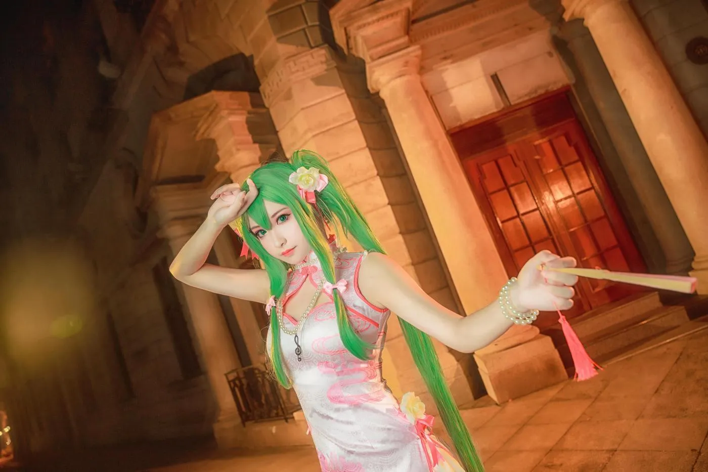 时雨-Jiu – NO.44 -VOCALOID初音末来 MIKU COS同人旗袍 [10P]插图9
