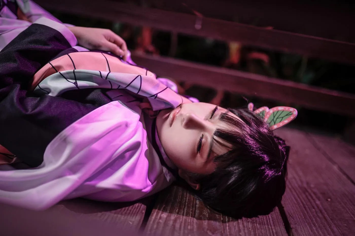 时雨-Jiu – NO.52 鬼灭之刃 COS COS栗花落香奈平萌妹 [30P]插图3