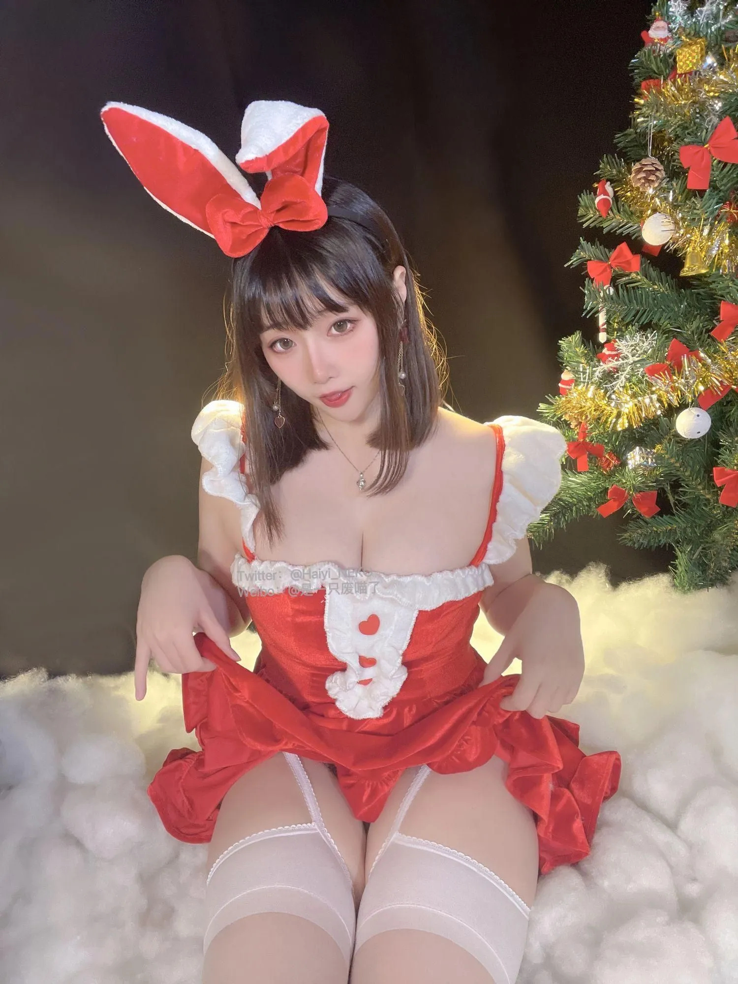 是一只废喵了 NO.006 圣诞比基尼连衣裙 [72P]插图5
